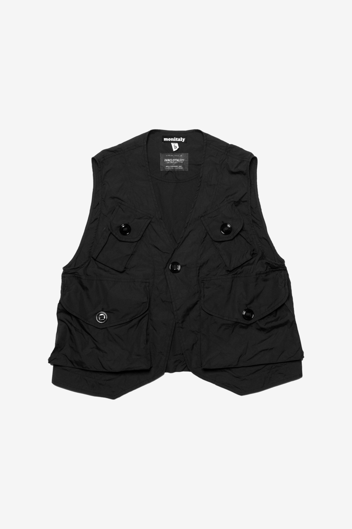 Monitaly Military Vest Type-C in Vancloth Oxford Black