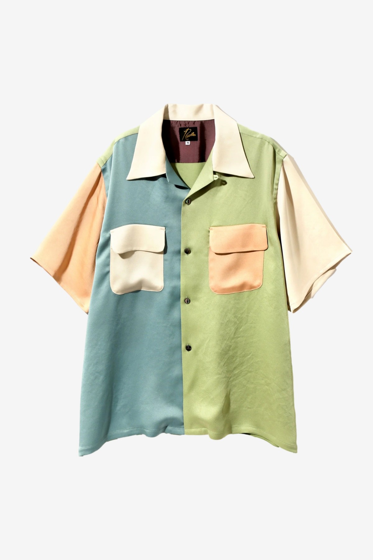 Needles S/S Classic Shirt Poly Sateen in Light Tone