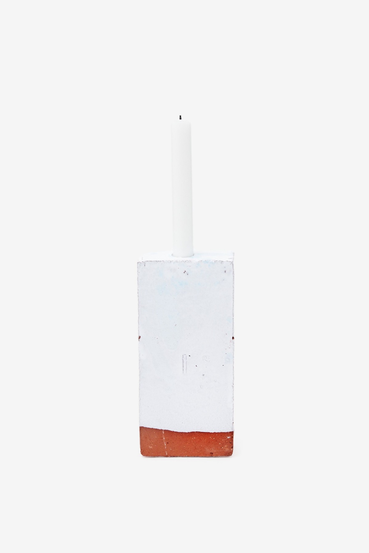 Niko June A Single Brick Candle in White