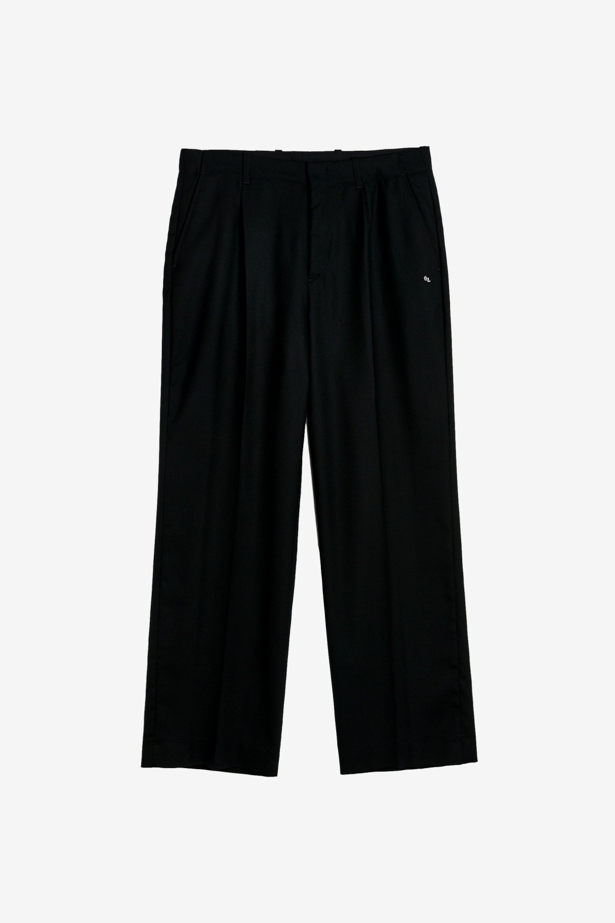 Our Legacy Borrowed Chino in Black Panama Wool