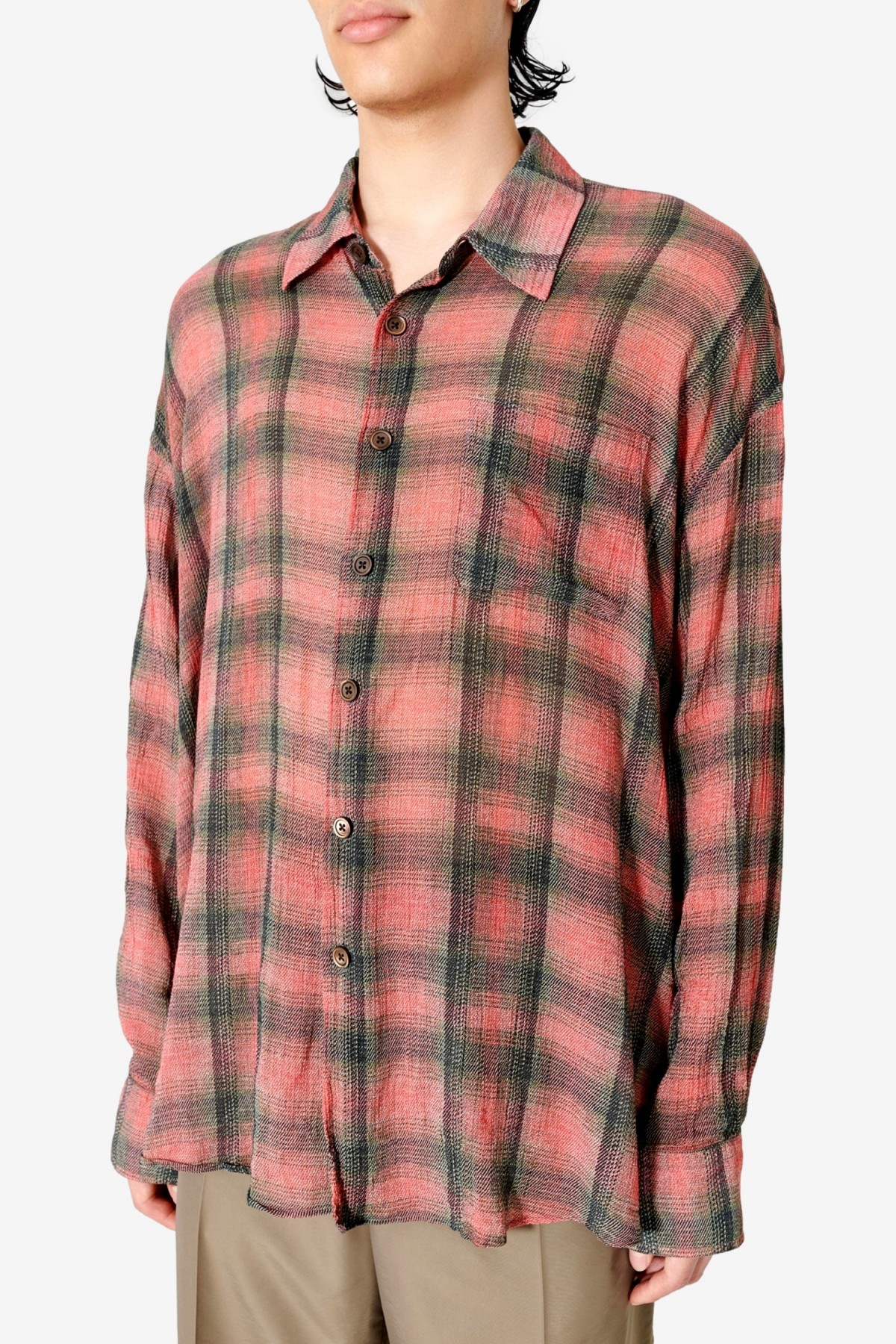 Our Legacy Borrowed Shirt in Big Lumbercheck Print