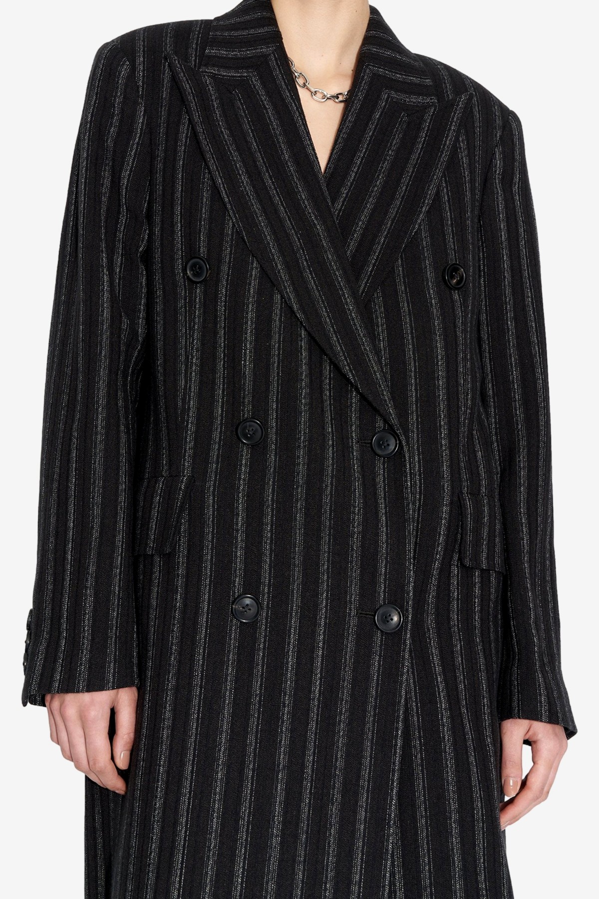 Our Legacy DB Coat in Brown Cotton Stripe