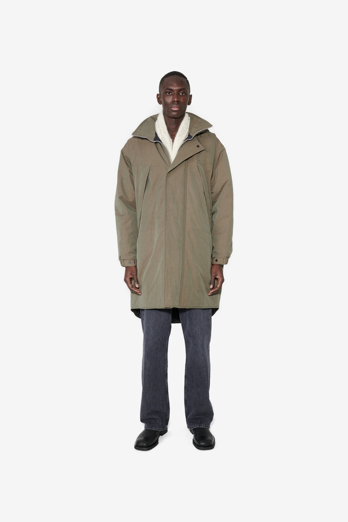 Our Legacy Fenrir Parka in Pine High Twist Solaro