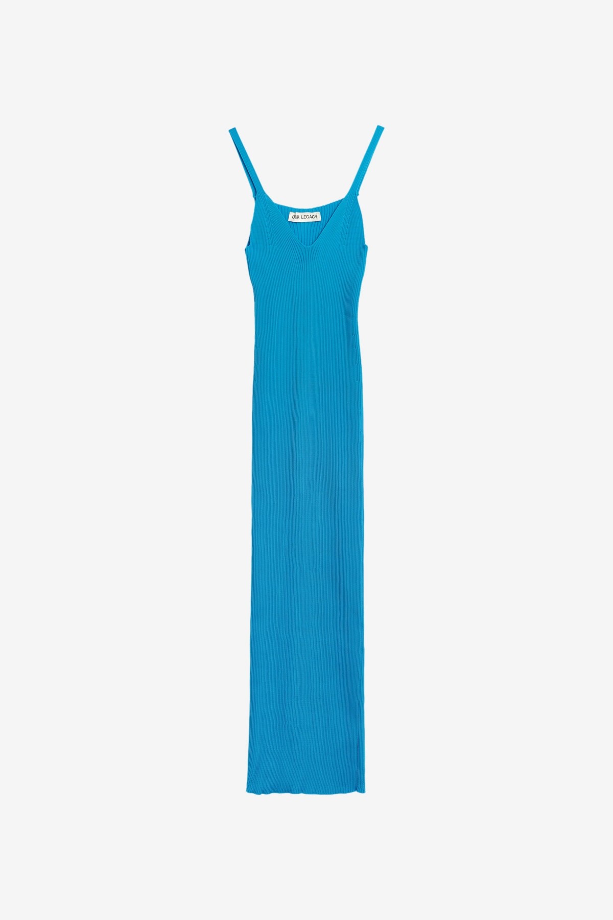 Our Legacy Knitted Singlet Dress in Circuit Blue Performance Poly