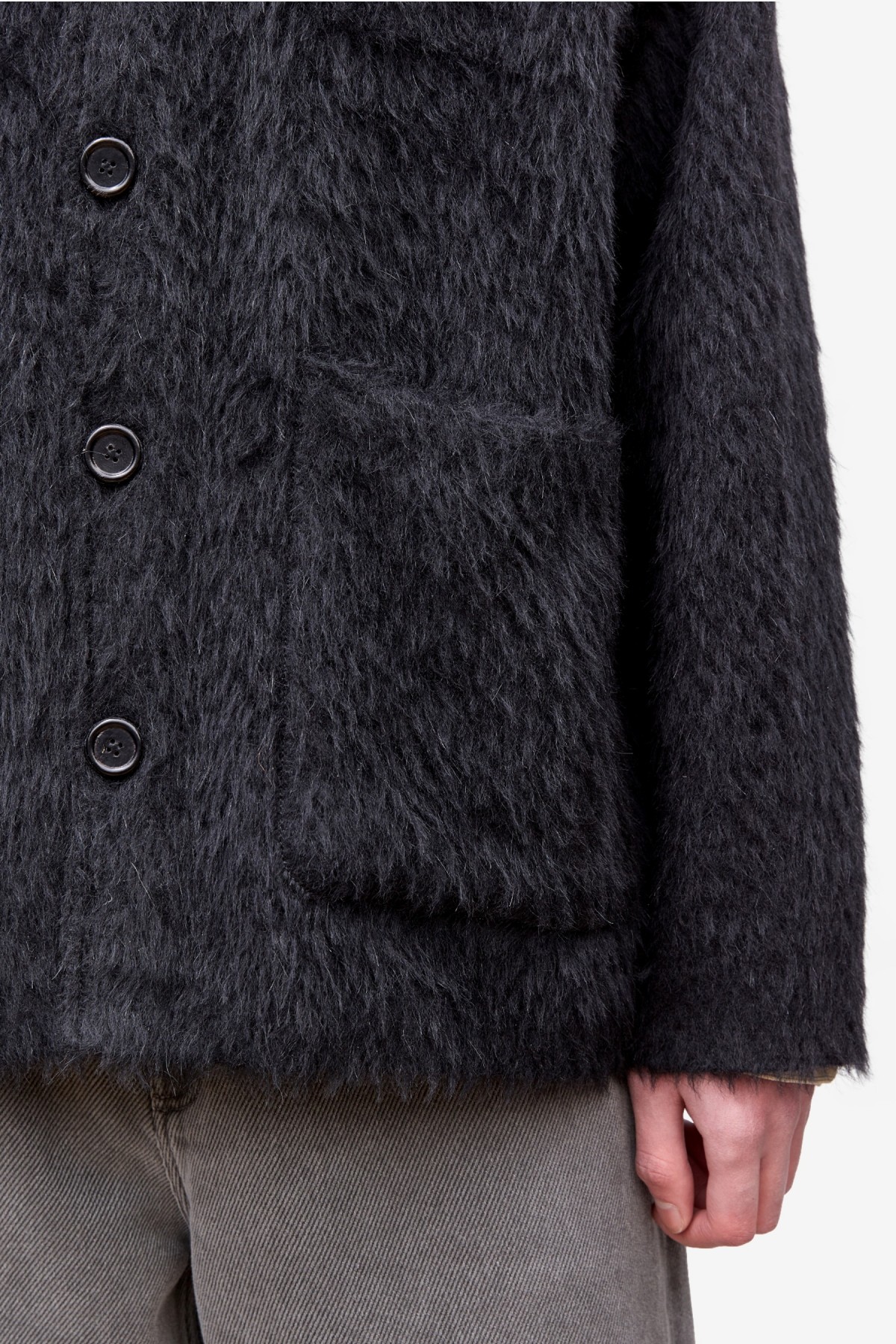 Our Legacy Cardigan in Black Mohair