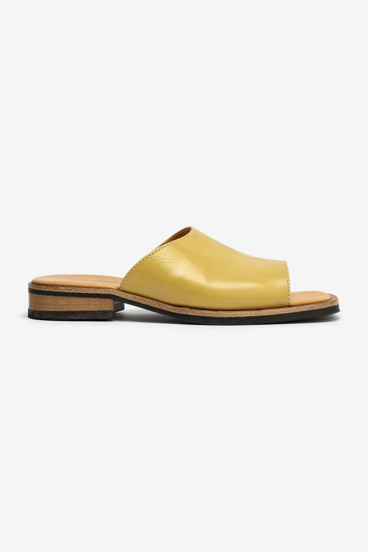 Our Legacy Slide in Tahini Yellow Leather