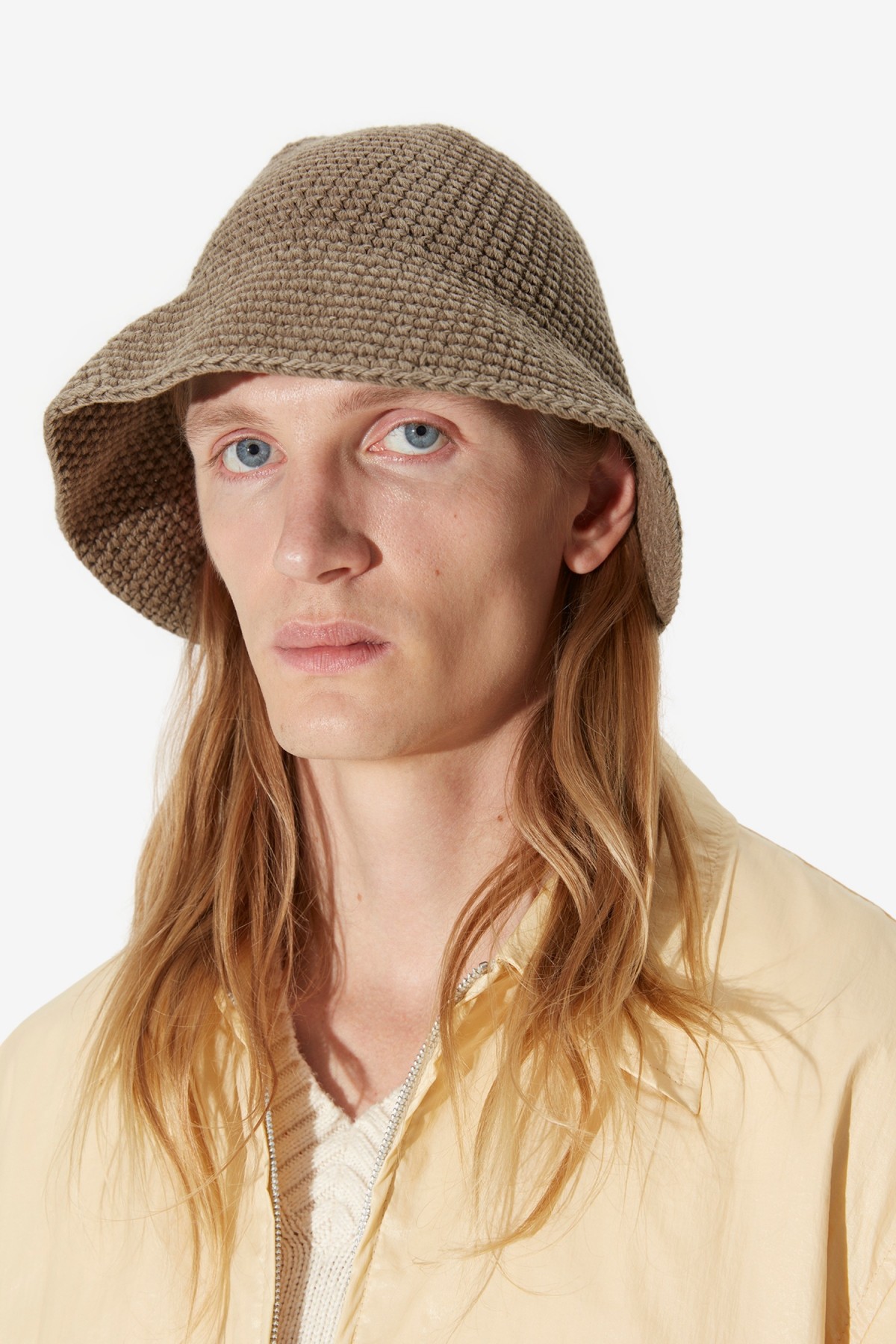 Our Legacy Tom Tom Hat in Uniform Olive Tousled Cotton