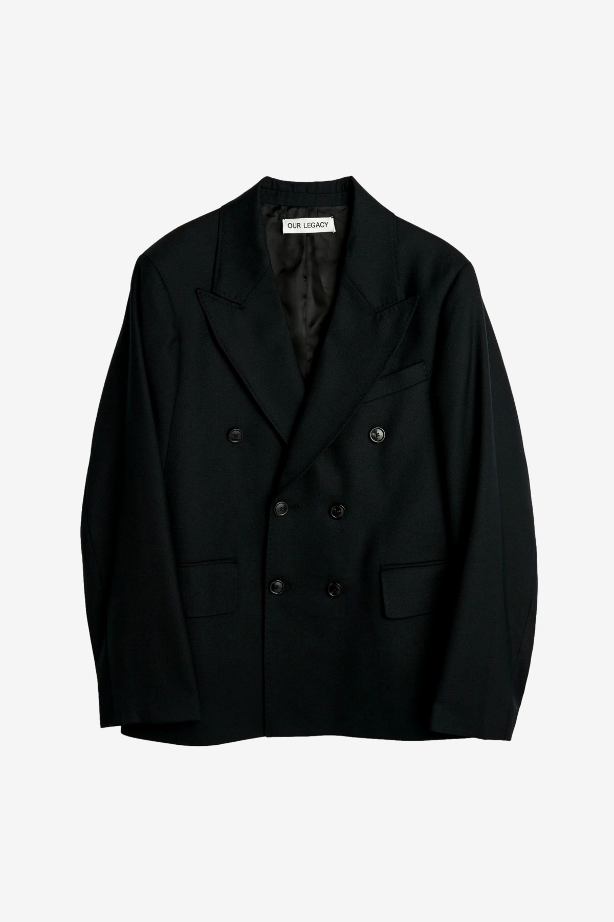 Our Legacy Unconstructed DB Blazer in Black Panama Wool