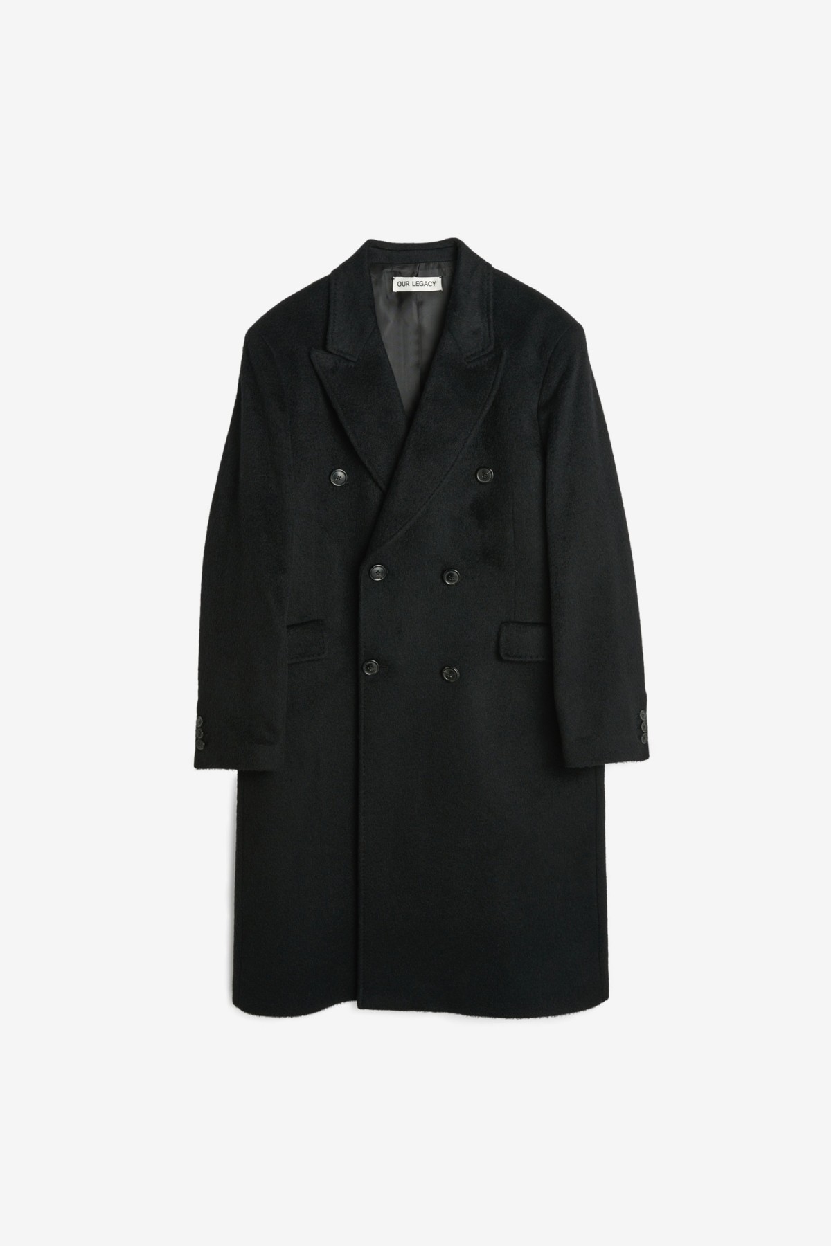 Our Legacy Whale Coat in Black Hairy Wool
