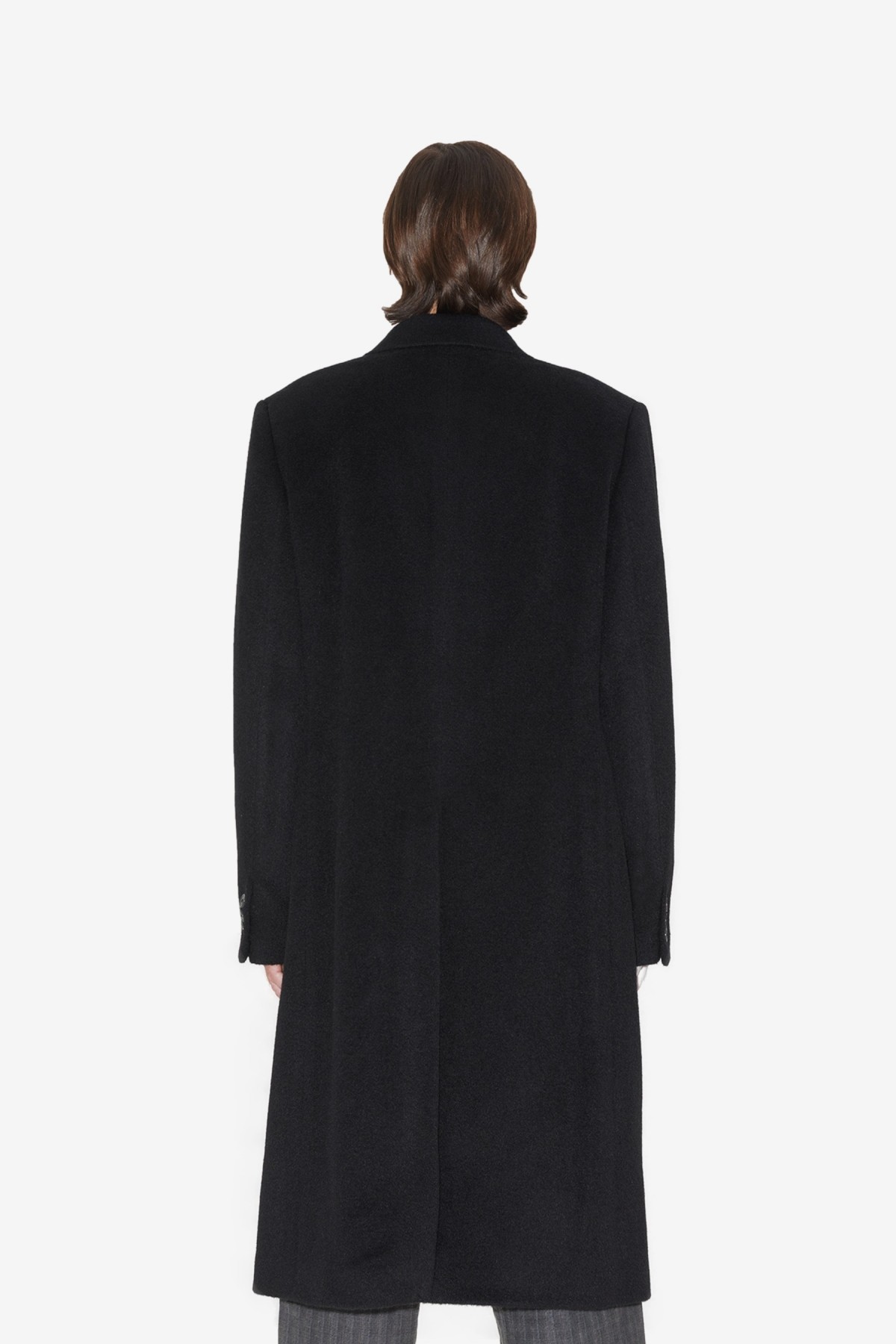 Our Legacy Whale Coat in Black Hairy Wool