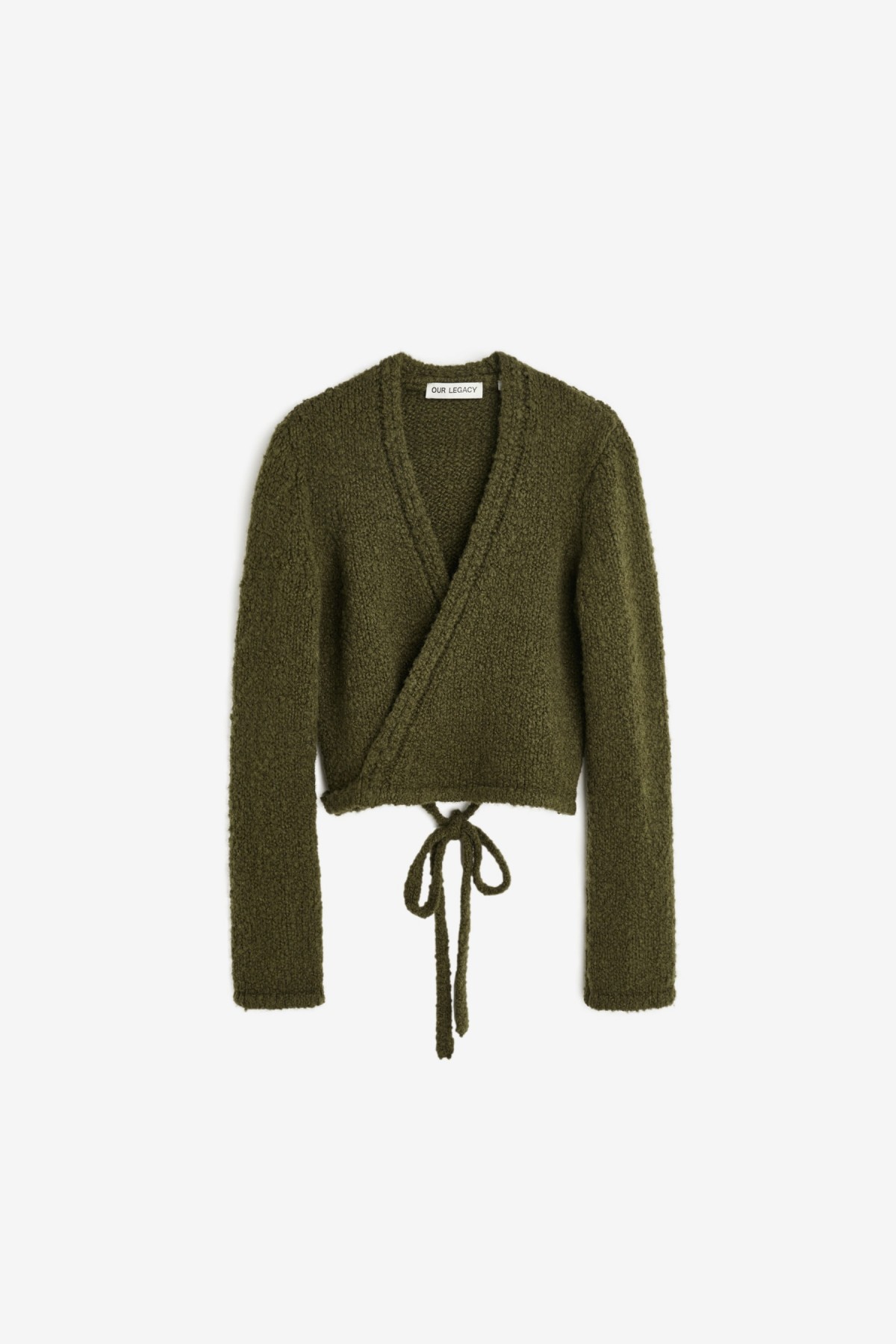 Our Legacy Wrap Knit in Olive Cartoon Wool