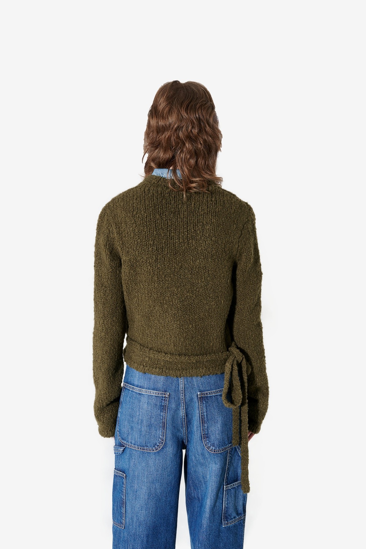 Our Legacy Wrap Knit in Olive Cartoon Wool
