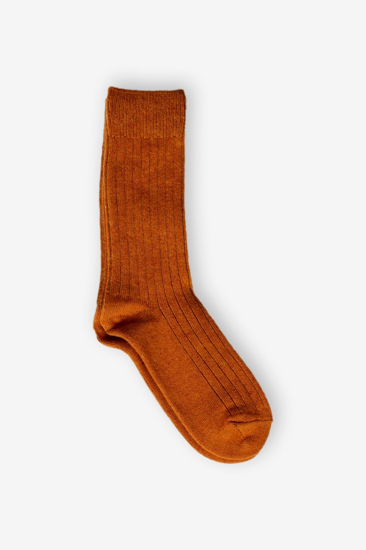 RoToTo Cotton Wool Ribbed Socks in Gold