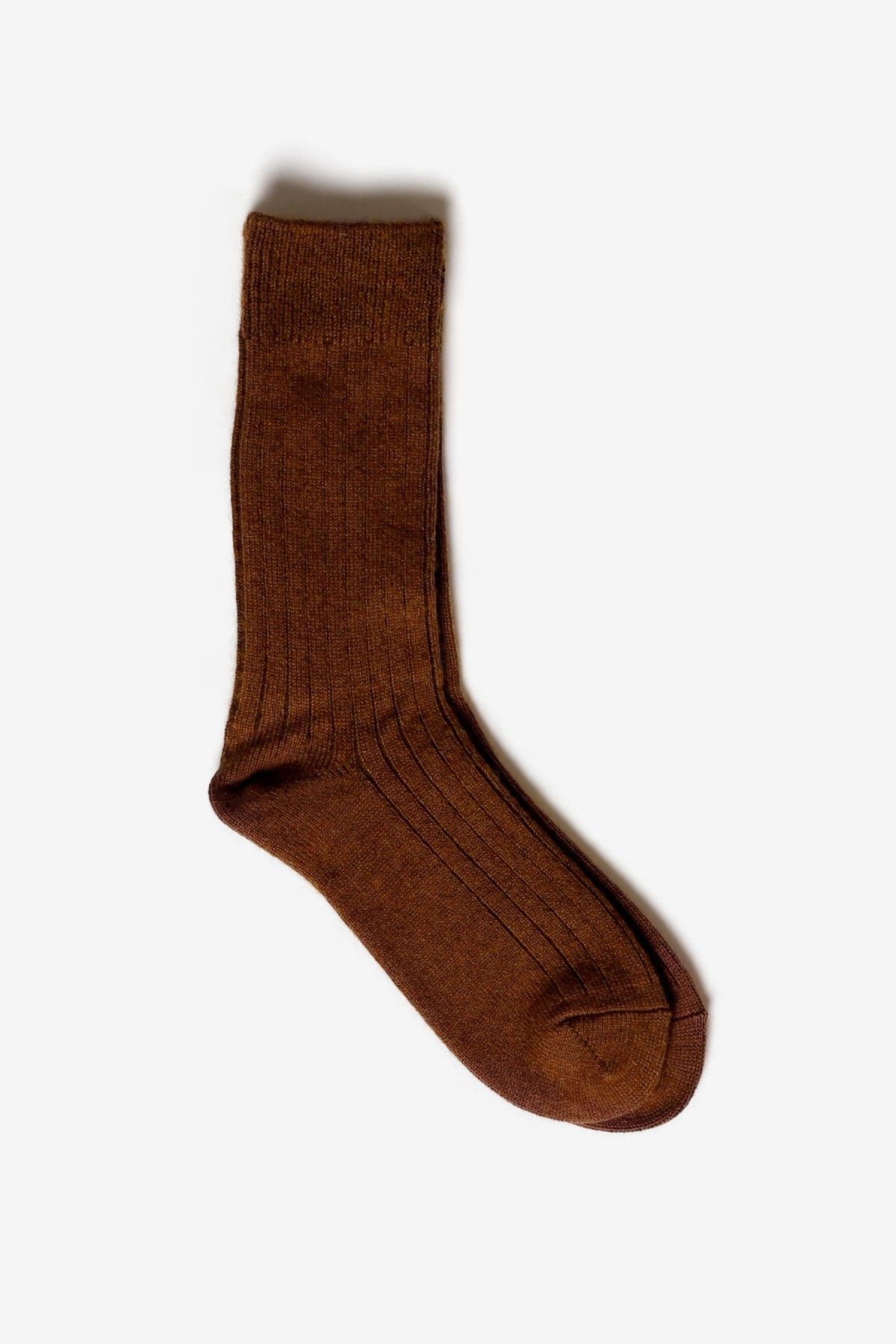 RoToTo Cotton Wool Ribbed Socks in O.D.