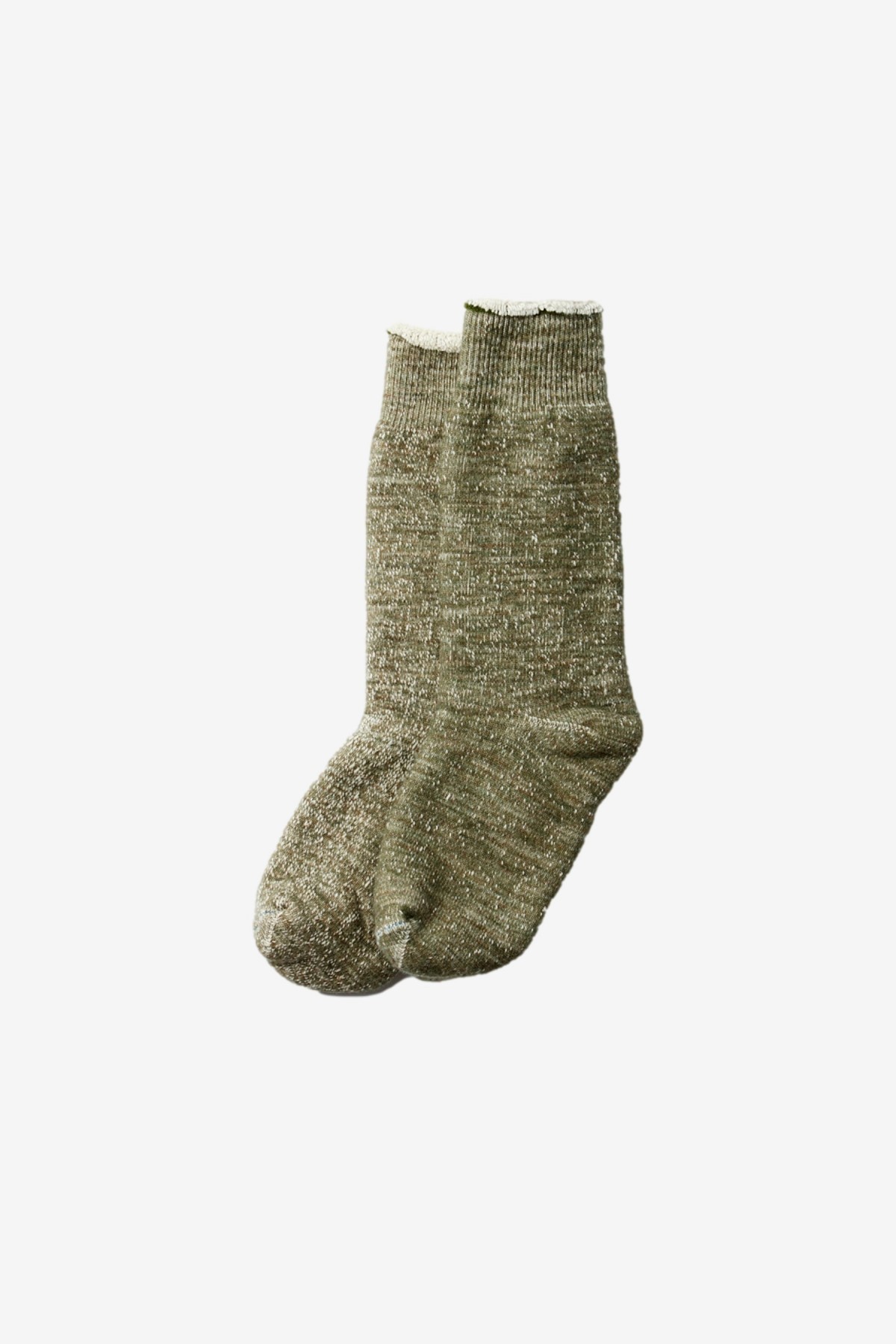 RoToTo Double Face Socks in Army Green