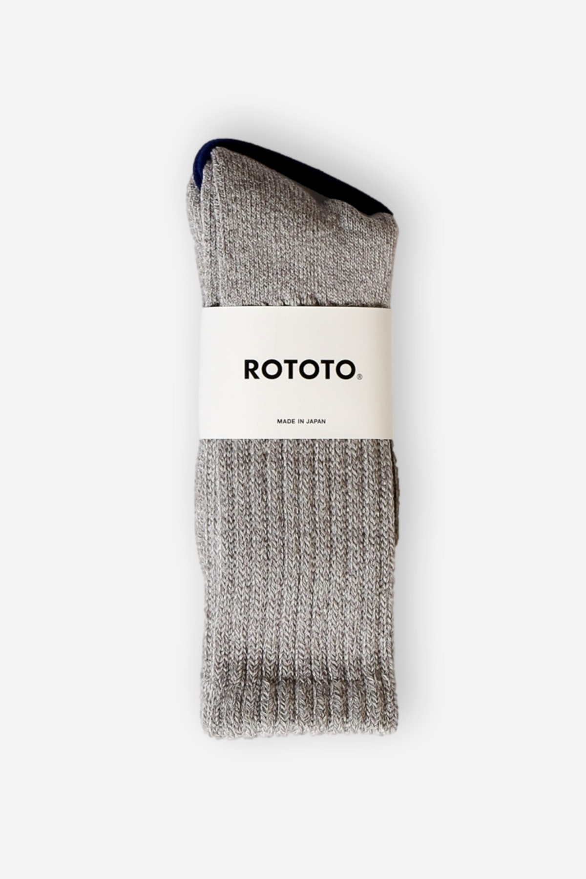 RoToTo Loose Pile Crew Socks in Mix Gray