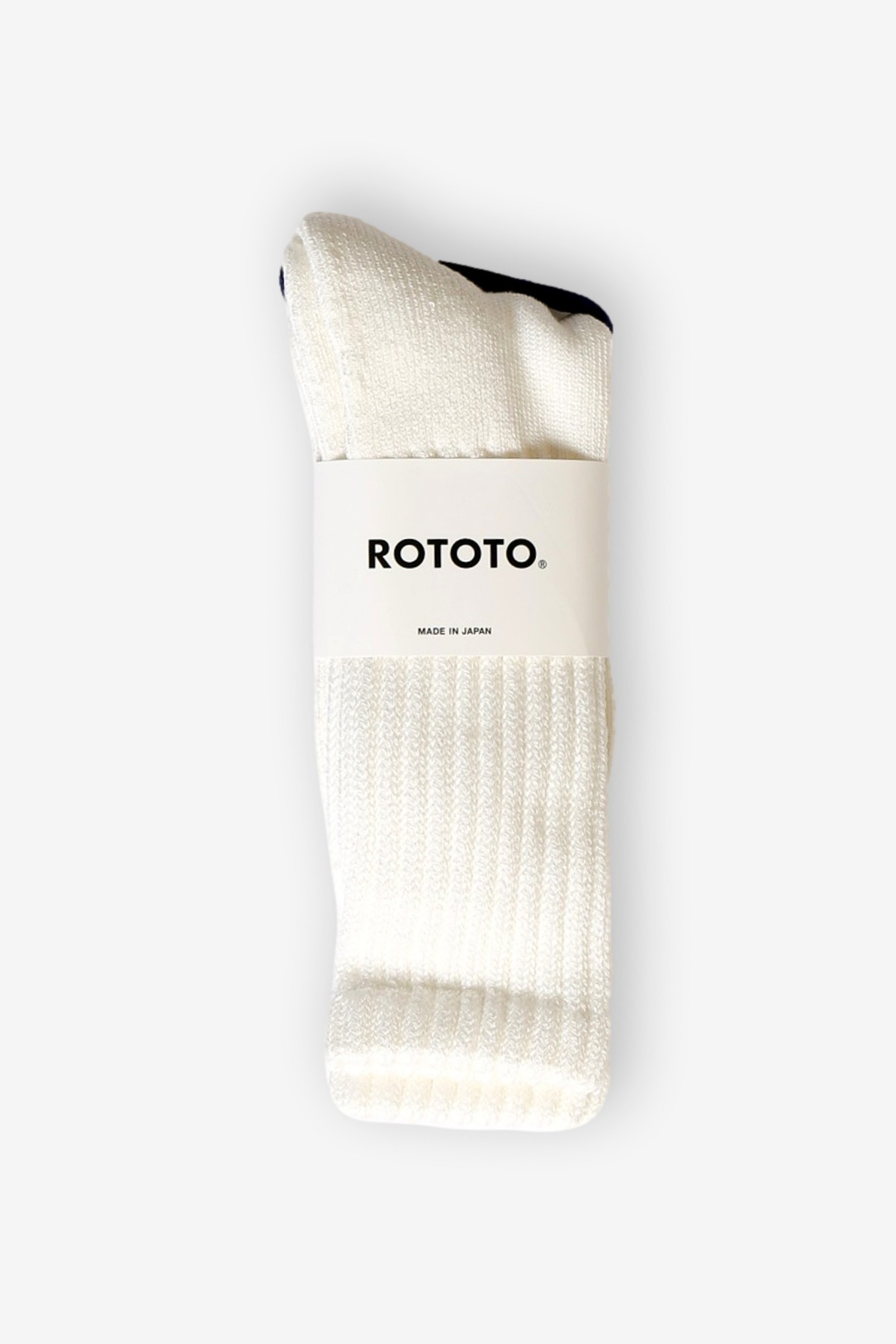RoToTo Loose Pile Crew Socks in White