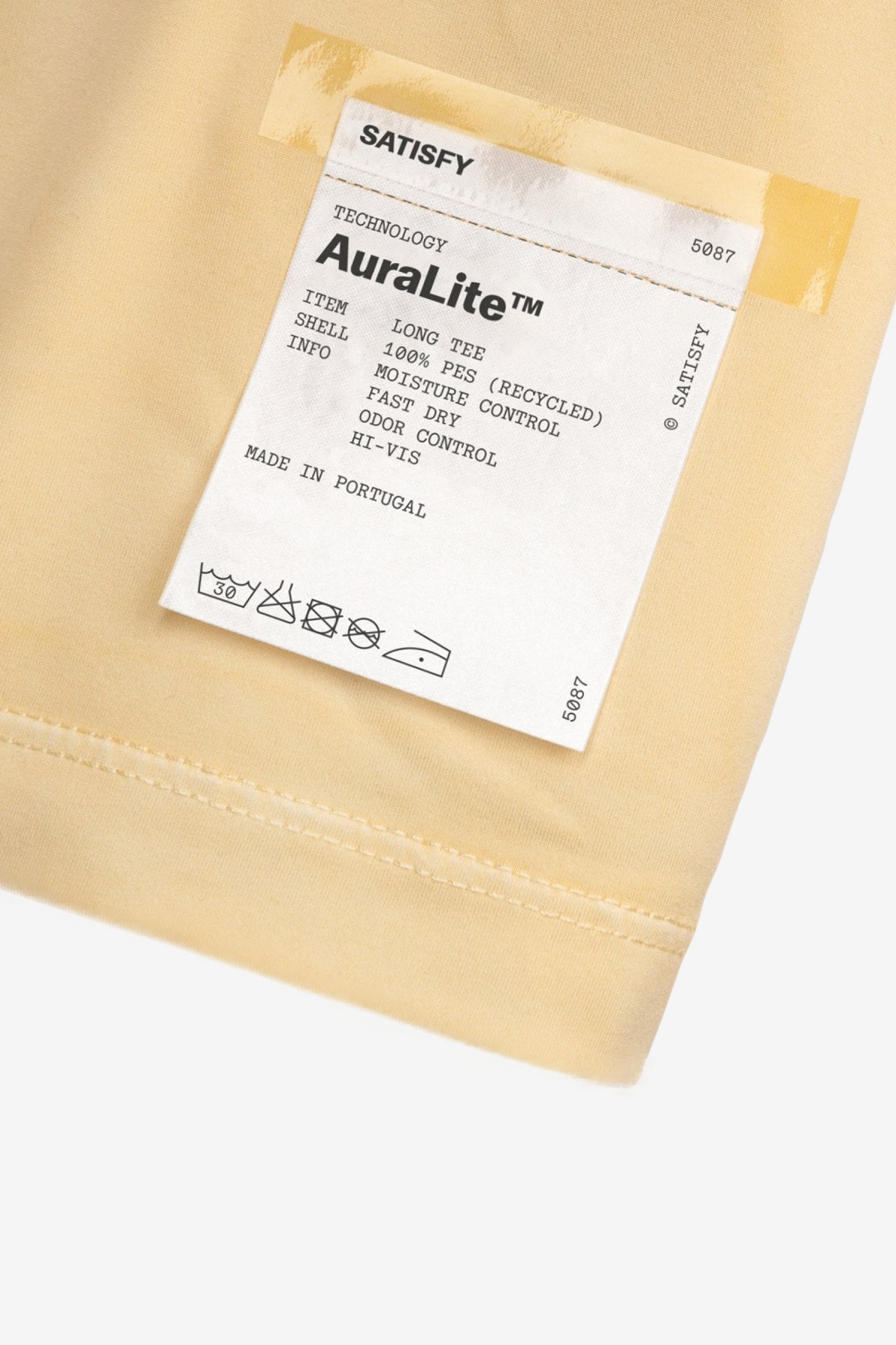 Satisfy Running AuraLite Long Tee in Mineral yellow