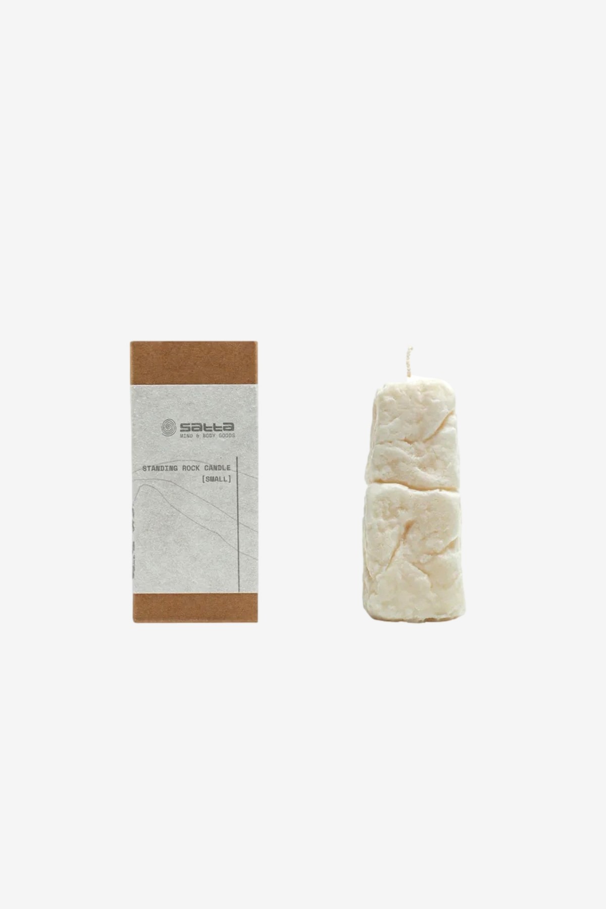 Satta Small Rock Candle in Unscented Soy Wax