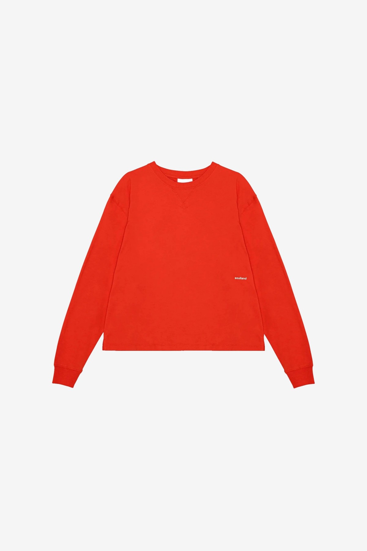 Soulland Dinah Long Sleeve T-Shirt in Red