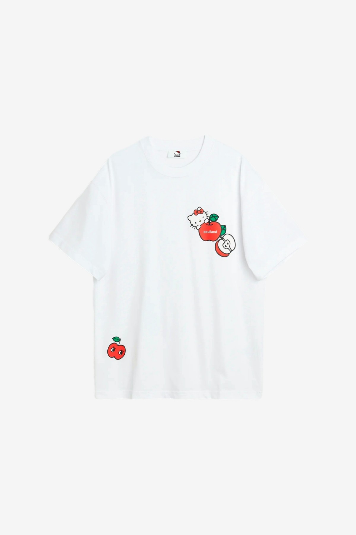 Soulland Hello Kitty Apple T-Shirt in White