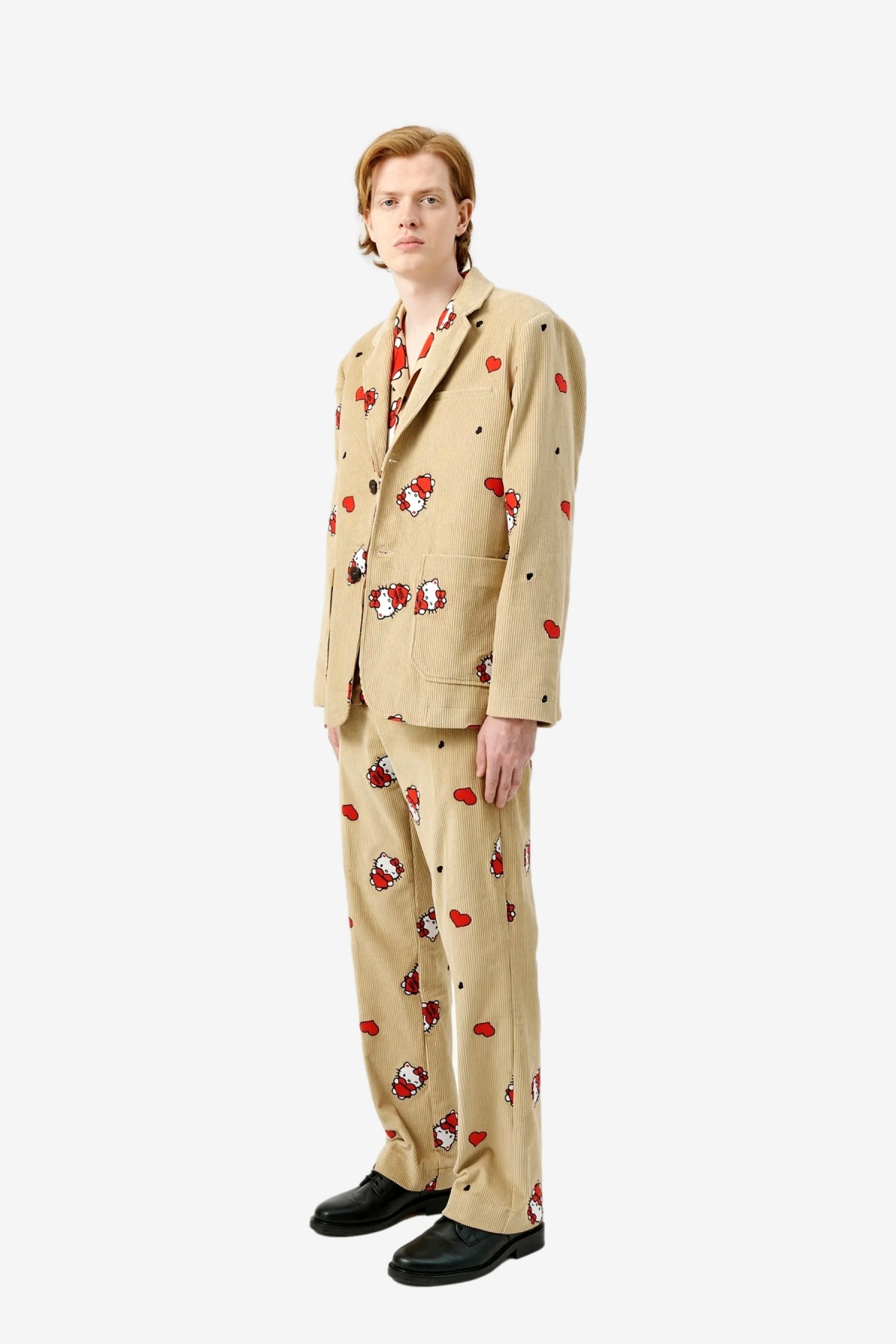 Soulland Hello Kitty Gabe Blazer in Beige AOP