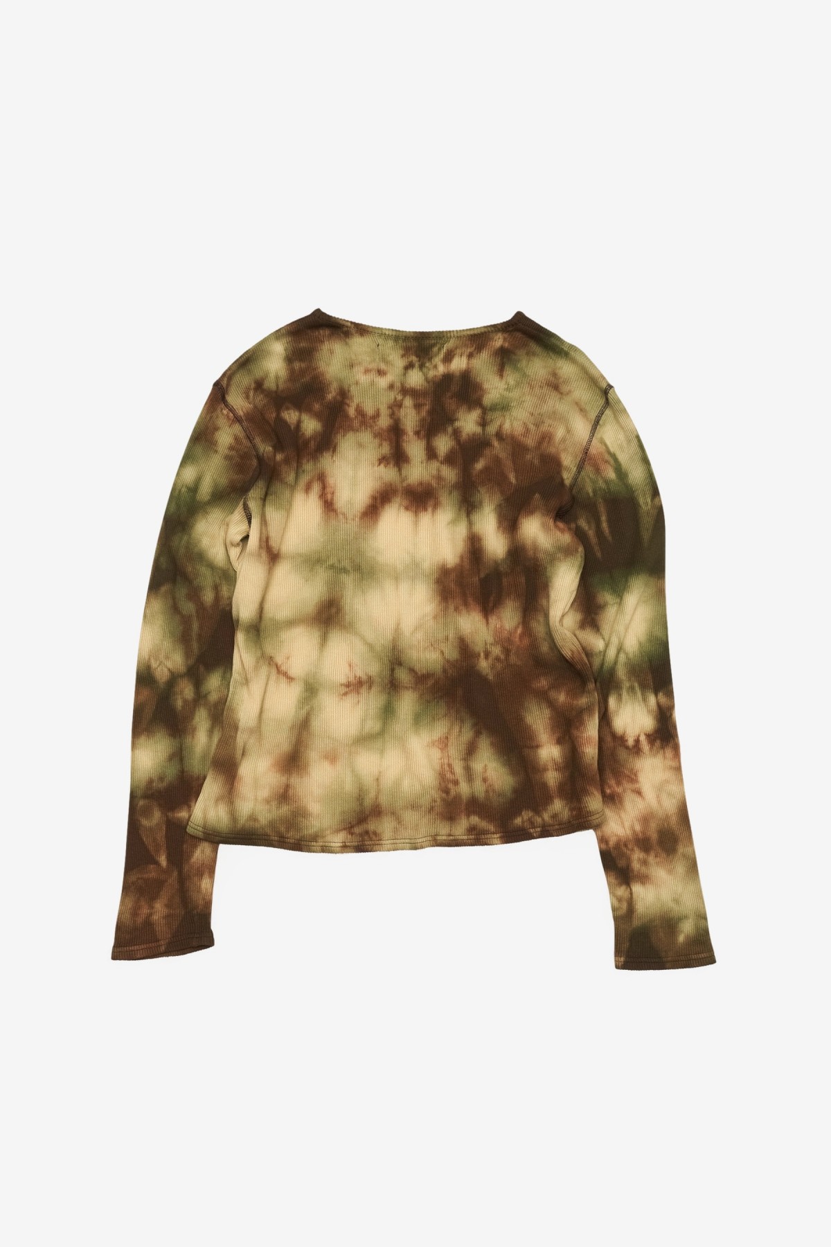 Stockholm Surfboard Club Waffle Longsleeve in Green and Brown