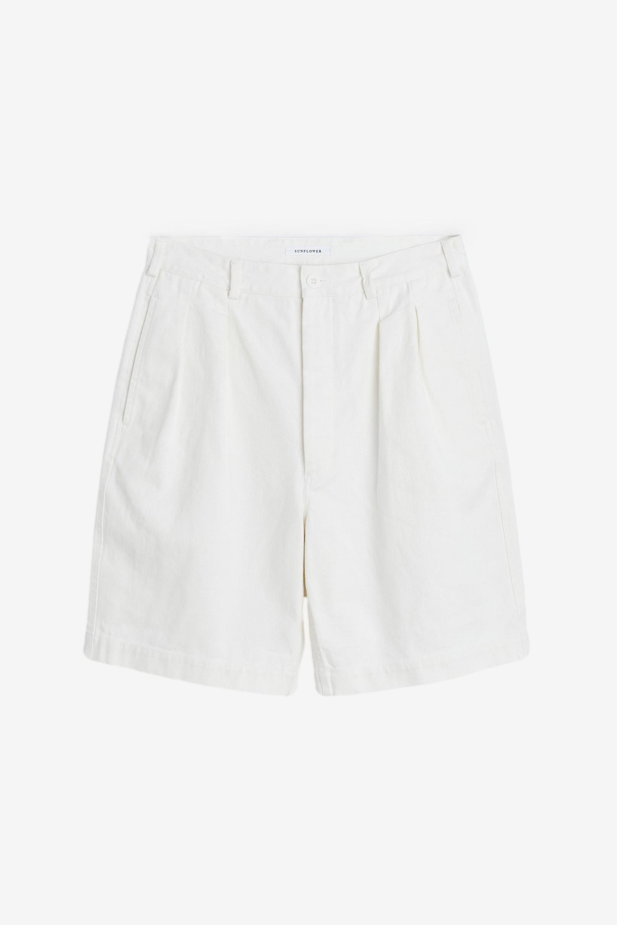 Sunflower Pleated Shorts in White