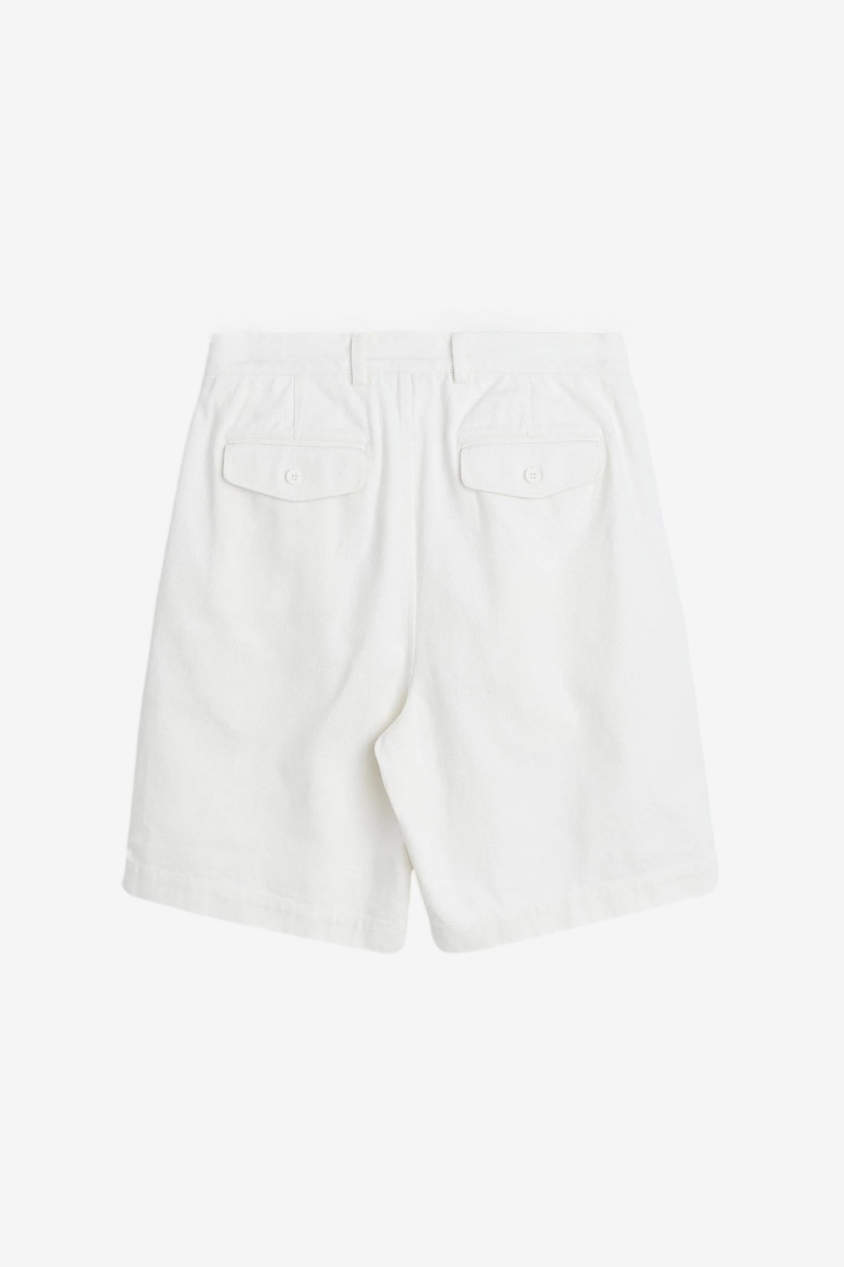 Sunflower Pleated Shorts in White
