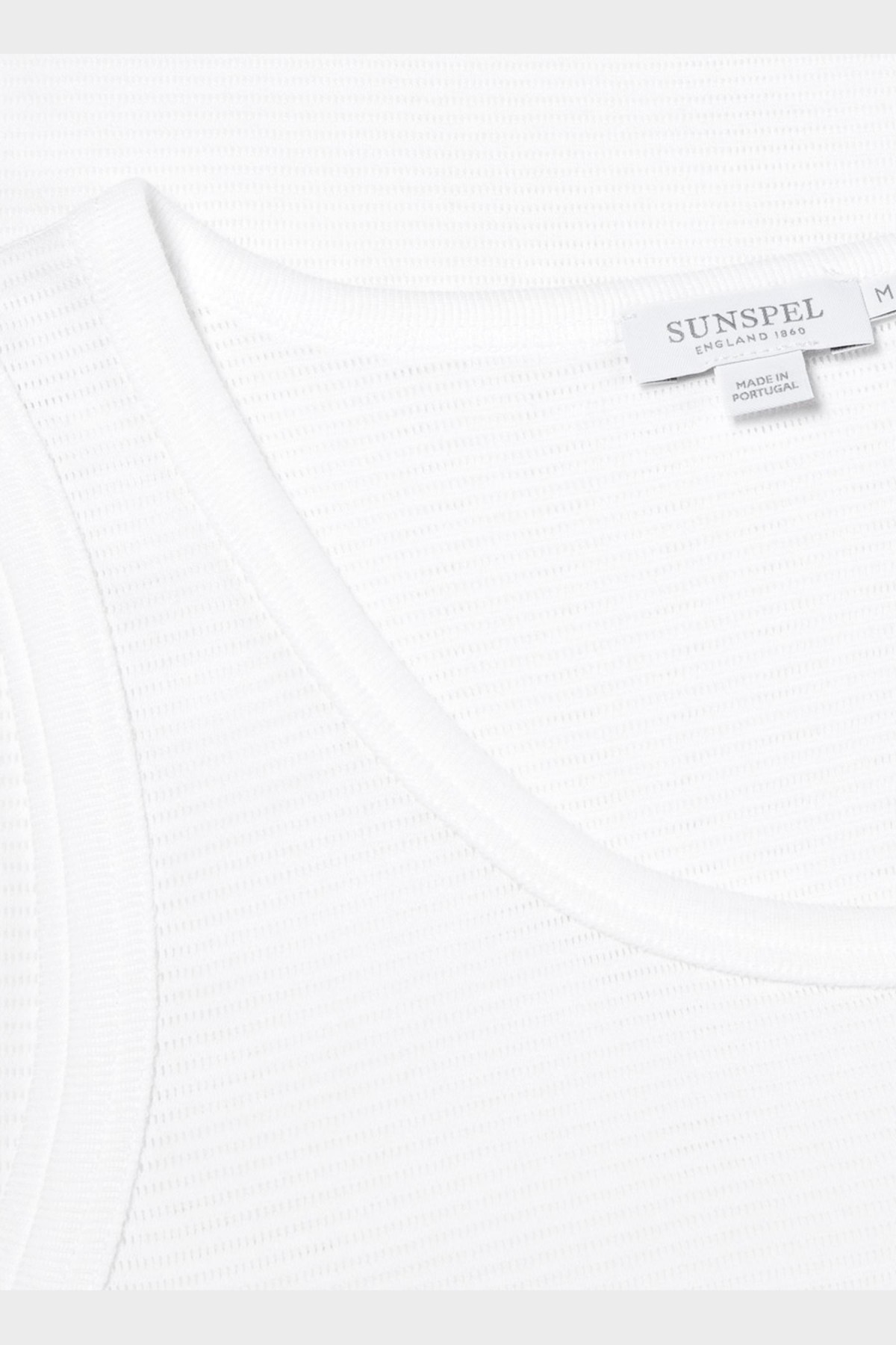 Sunspel Cellular Cotton Vest in White