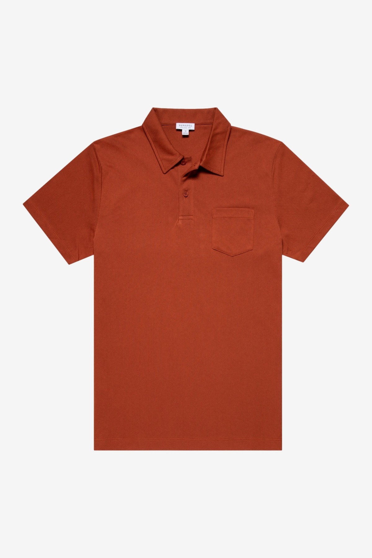 Sunspel Riviera Polo Shirt in Chestnut