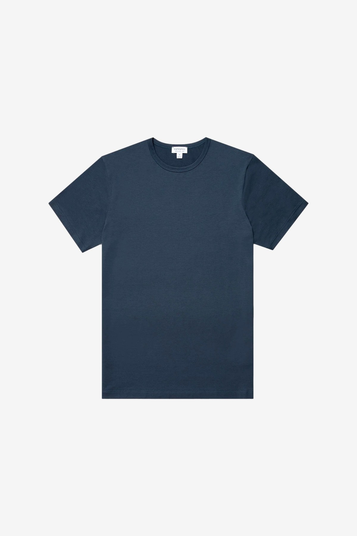 Sunspel SS Crew Neck T-Shirt in Shale Blue