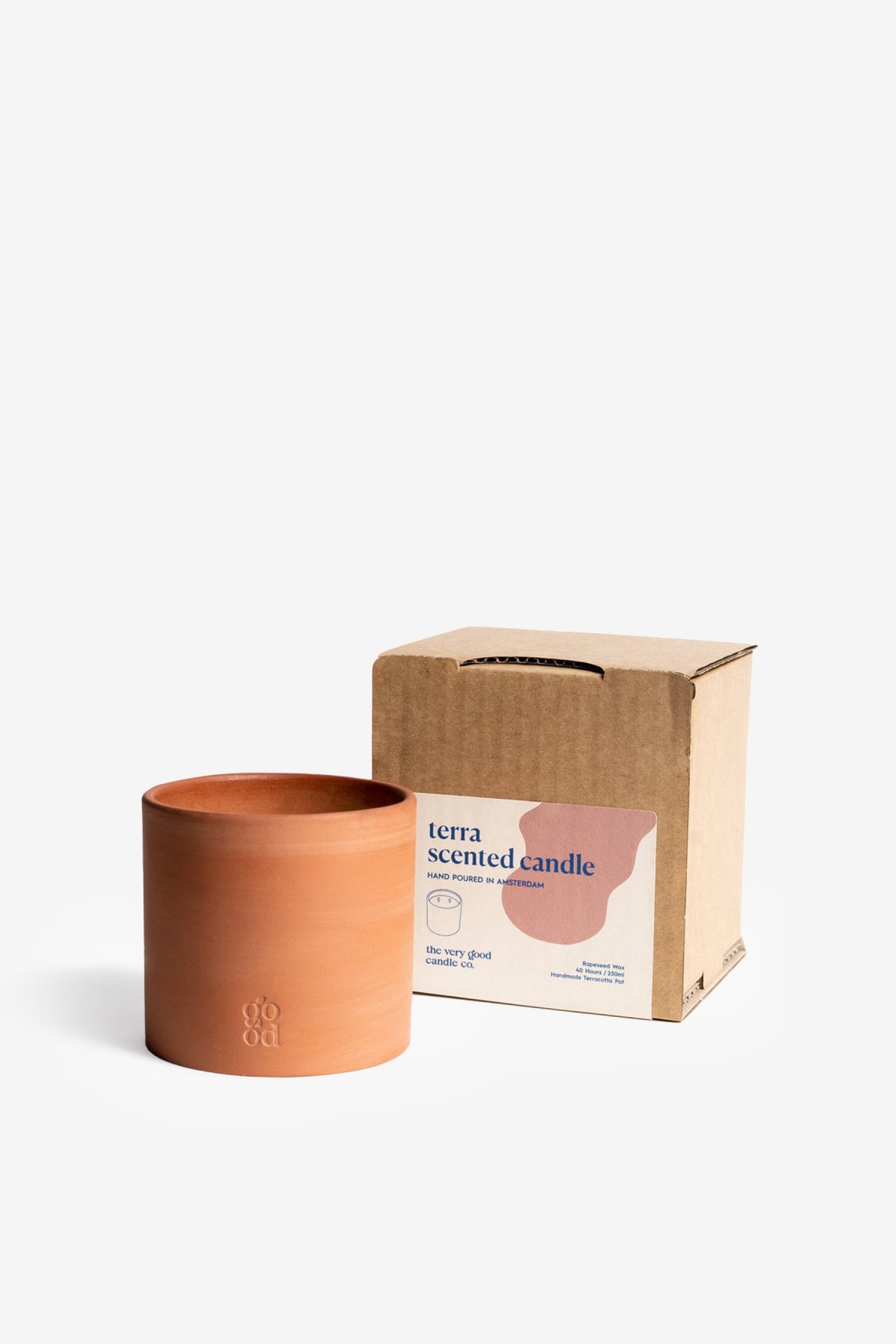 The Very Good Candle Co. Terracotta Candles 250ml/45H in Stormur