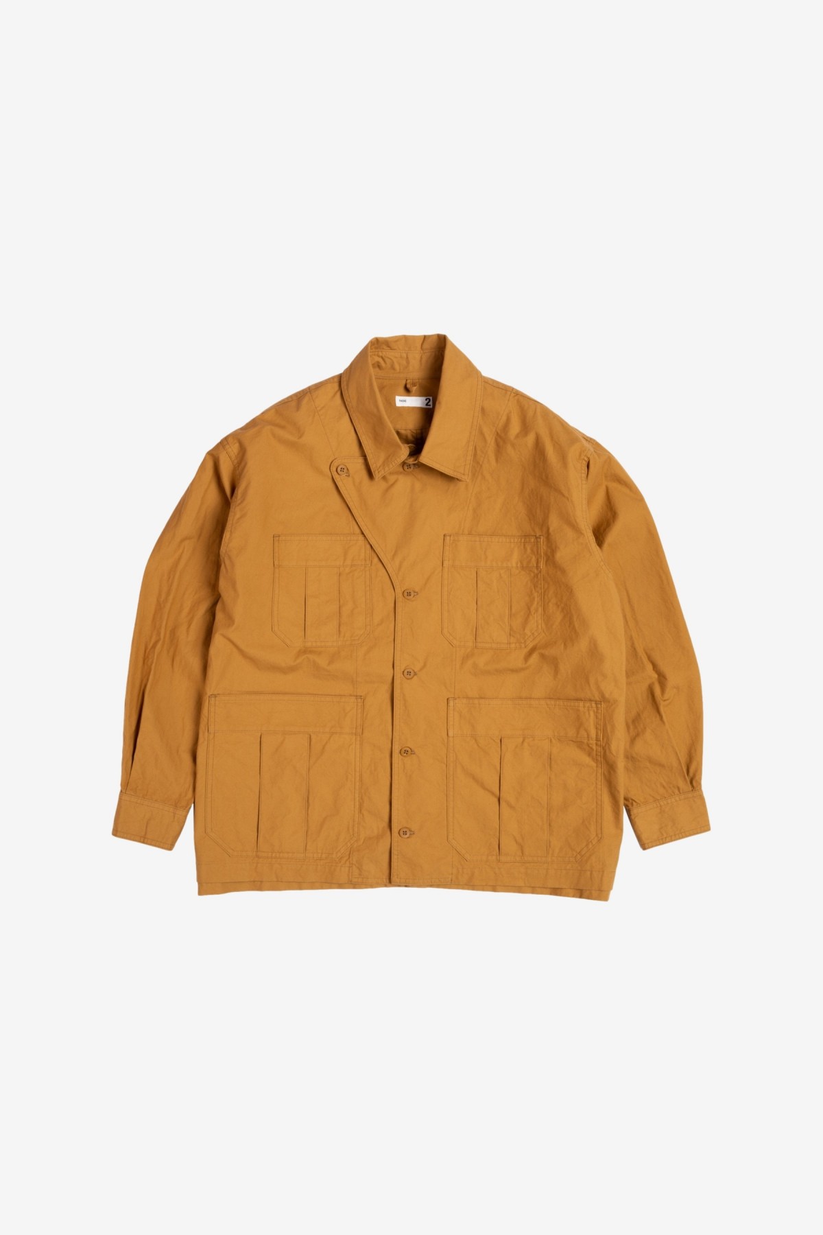 ts(s) High Density Cotton Canvas Cloth Military Shirt Jacket in Ocher