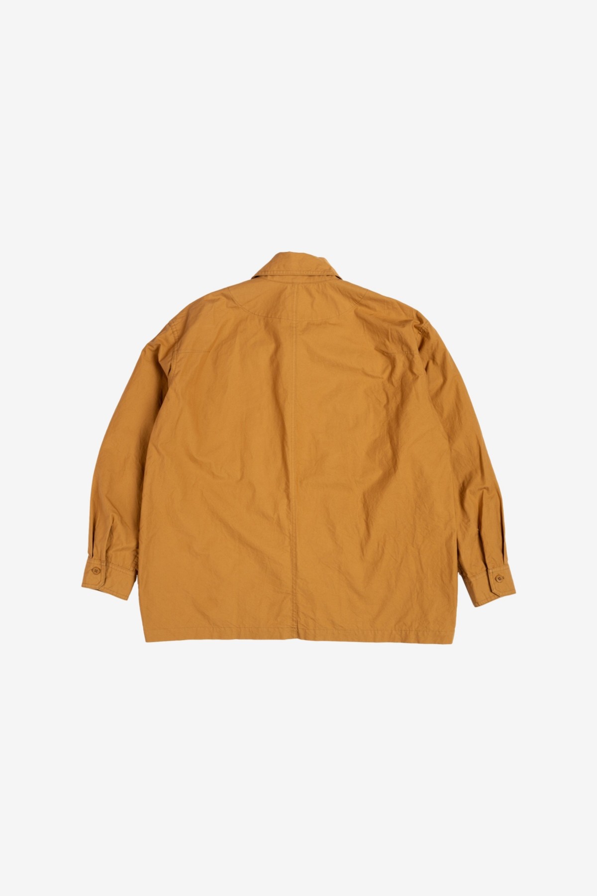 ts(s) High Density Cotton Canvas Cloth Military Shirt Jacket in Ocher
