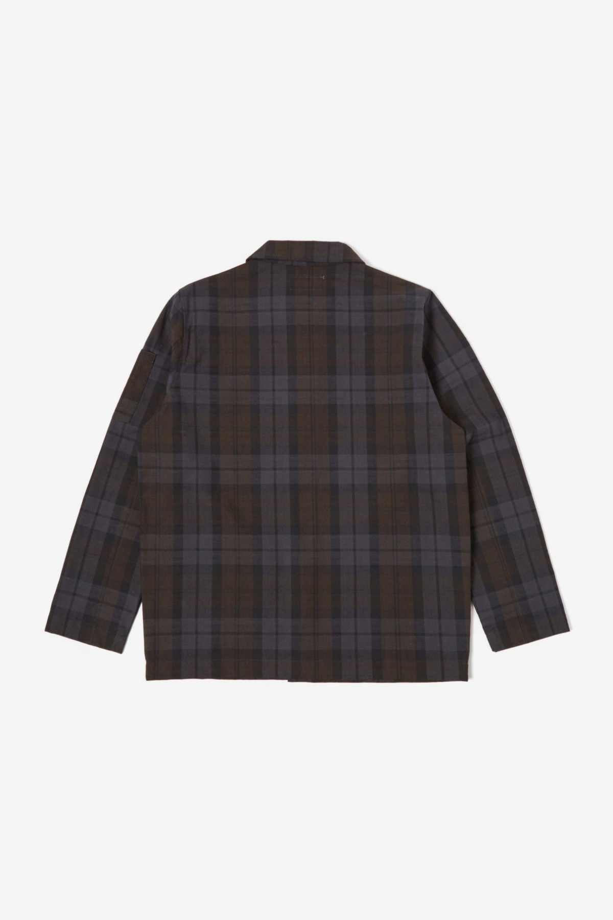 Universal Works Coverall Jacket in Brown/Charcoal Check