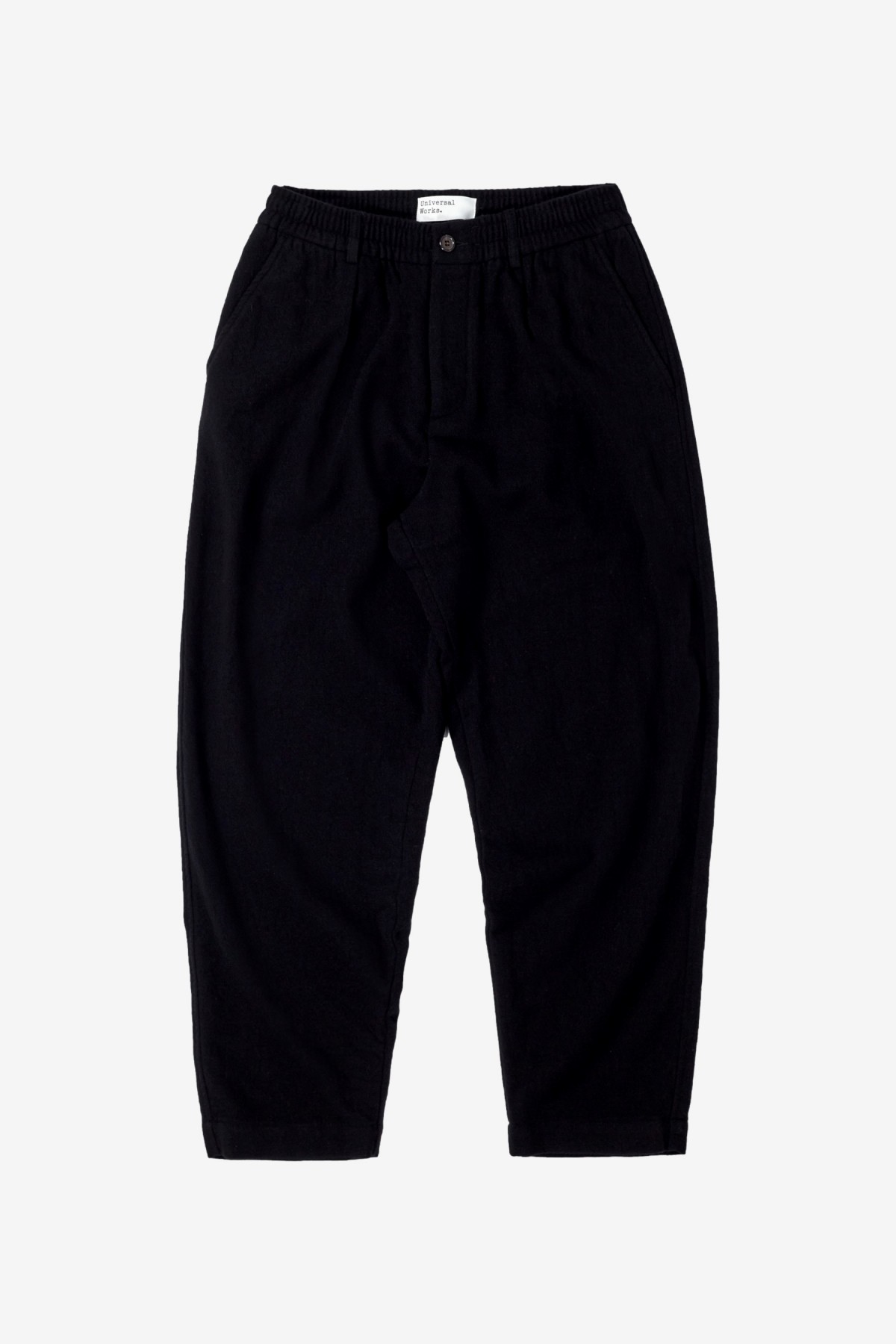Universal Works Pleated Track Pant in Black