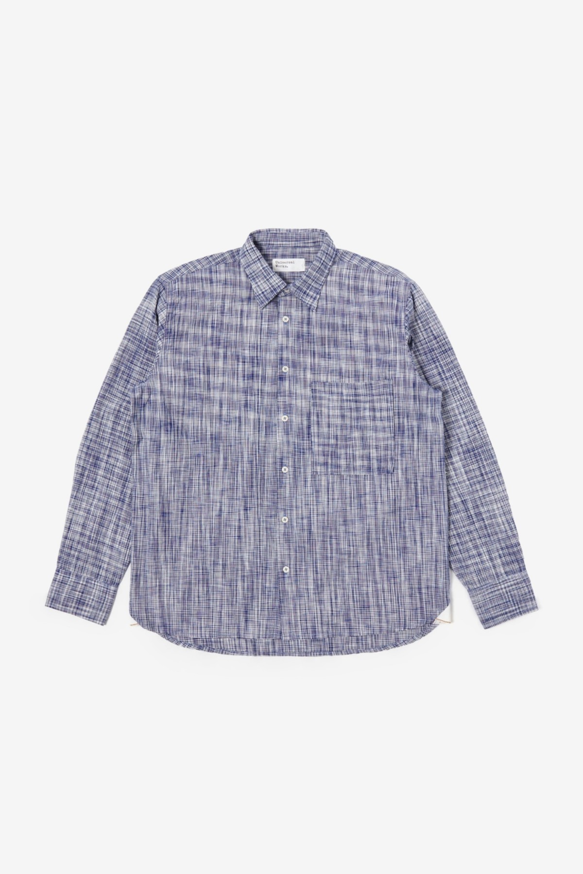 Universal Works Square Pocket Shirt in Navy