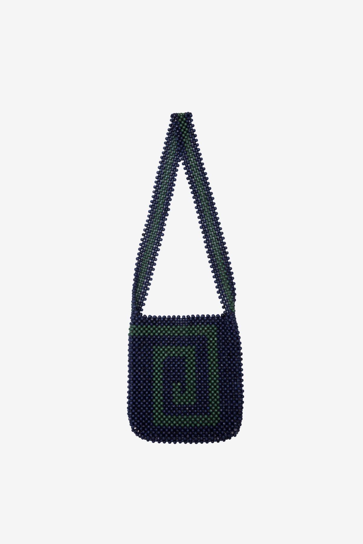 YMC You Must Create Wooden Bead Bag in Navy- Green