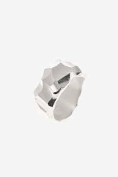 Tire Ring Narrow in Polished Silver - All Blues | Afura Store