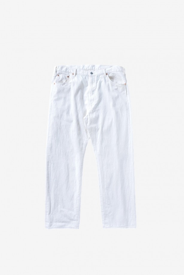 Buckleback 5PKT Denim Pants in White - Kaptain Sunshine | Afura Store
