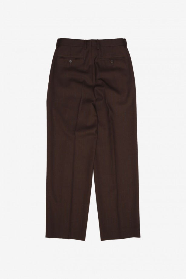 Hard Twist Wool Panama Stripe Slacks