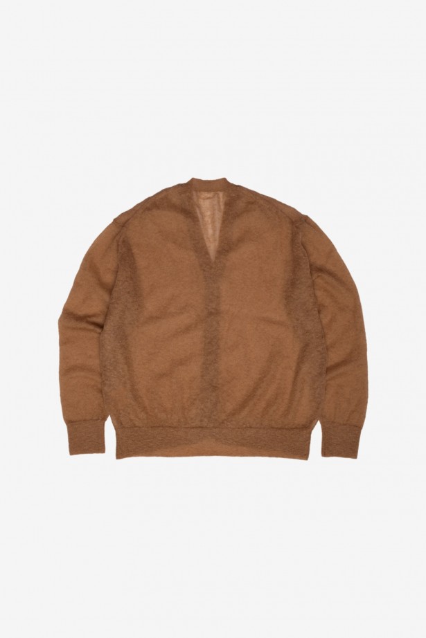 Kid Mohair Sheer Knit Cardigan