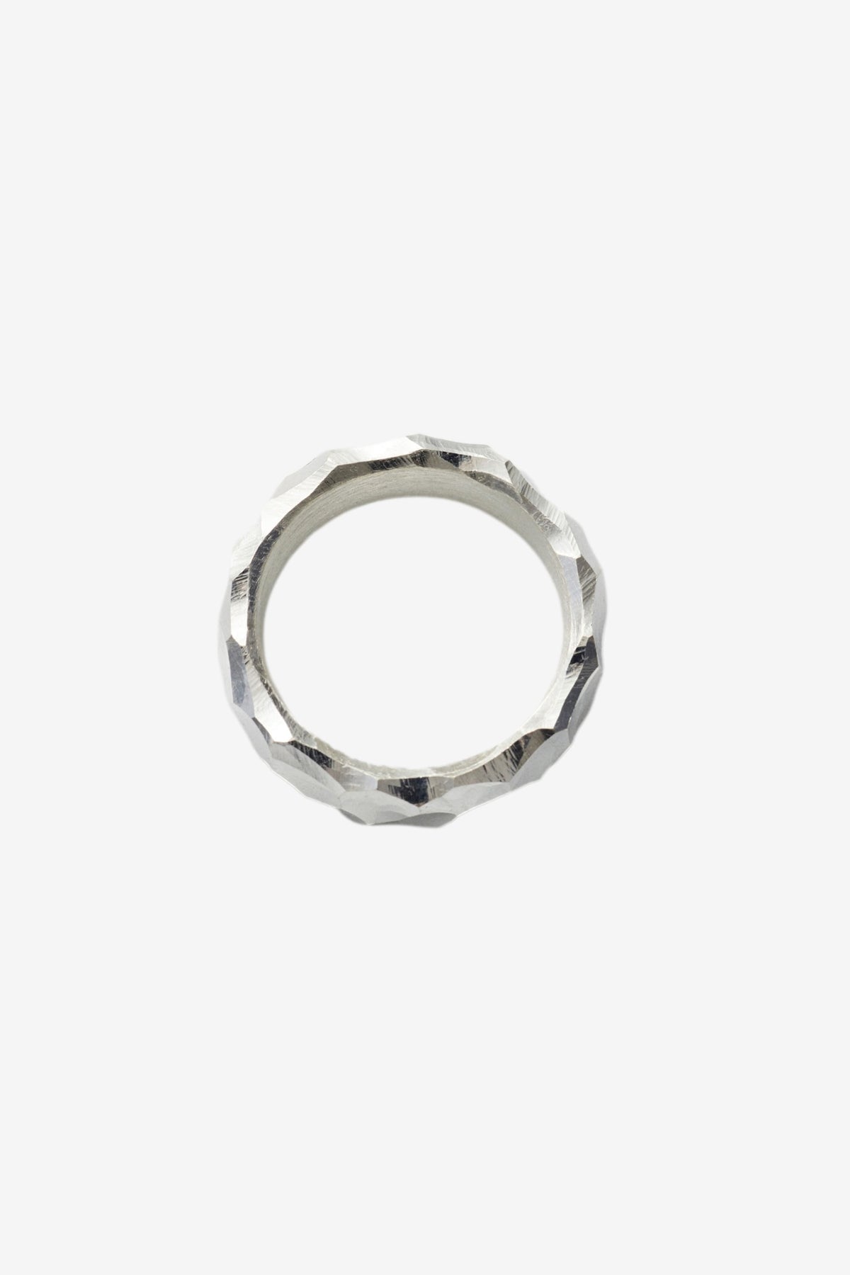 Tire Ring Narrow in Carved Silver - All Blues | Afura Store