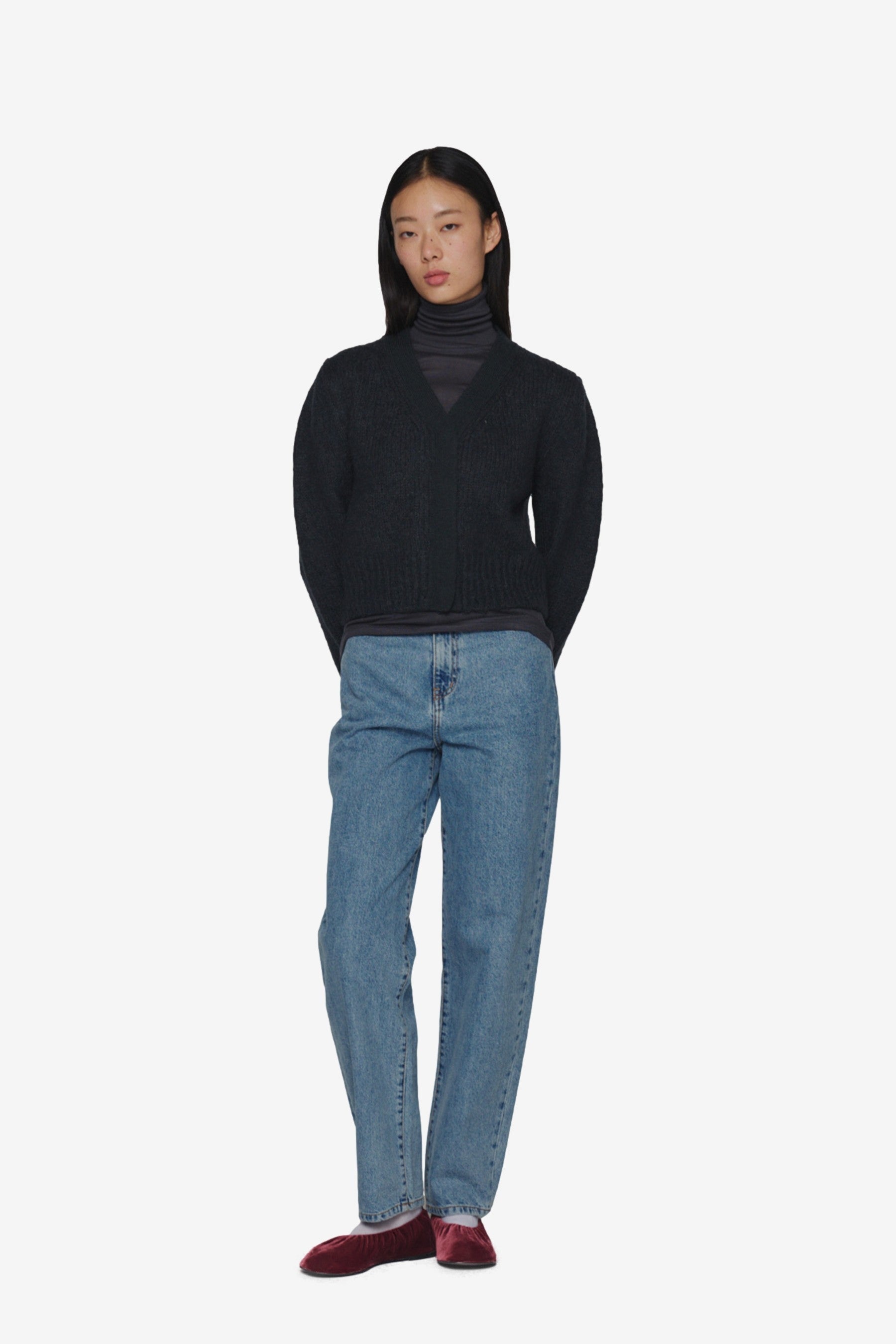 AMOMENTOアモーメント GRANDMA CARDIGAN カーディガン AMOMENTO Gray