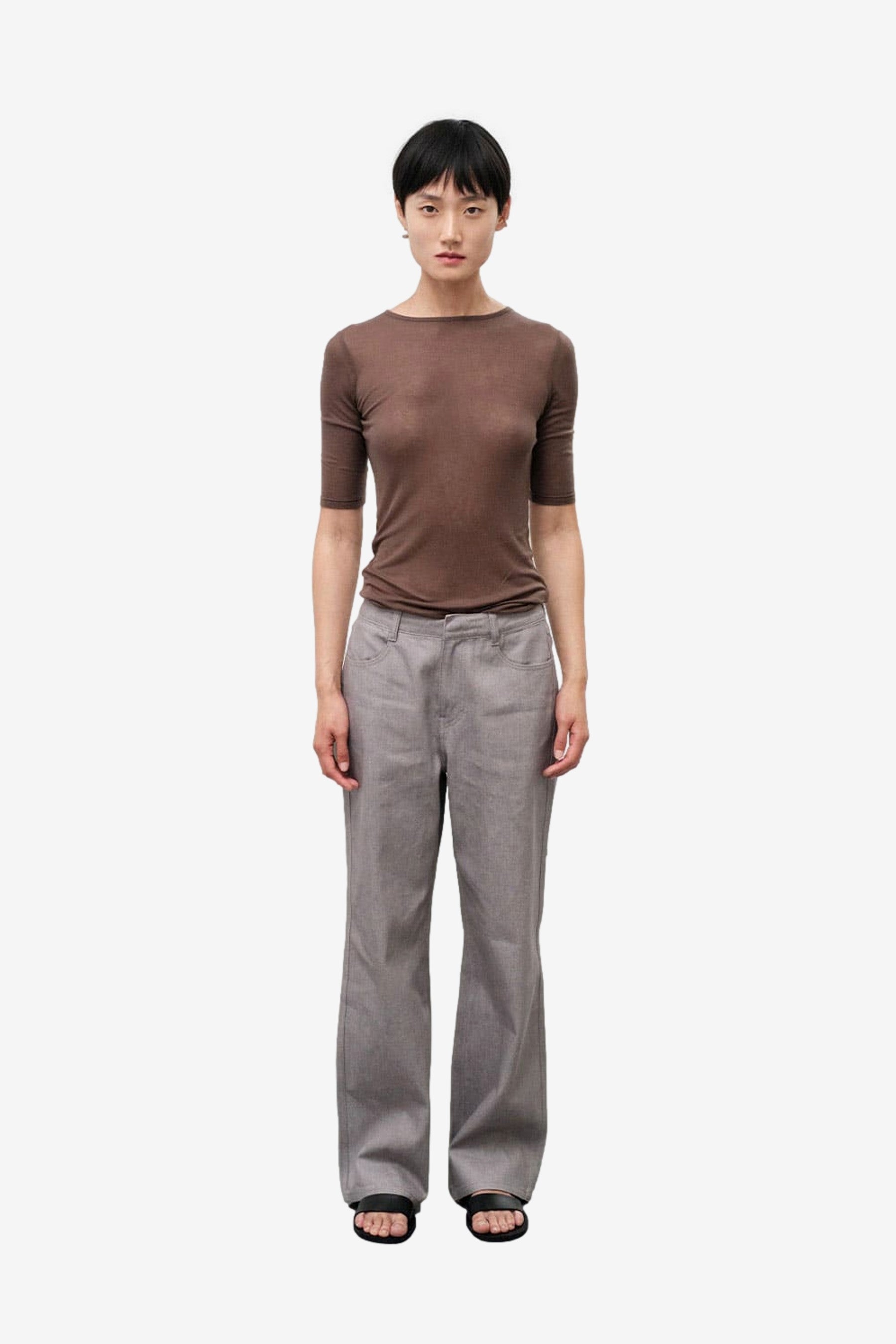 Indigo Denim in Light Grey - Amomento | Afura Store