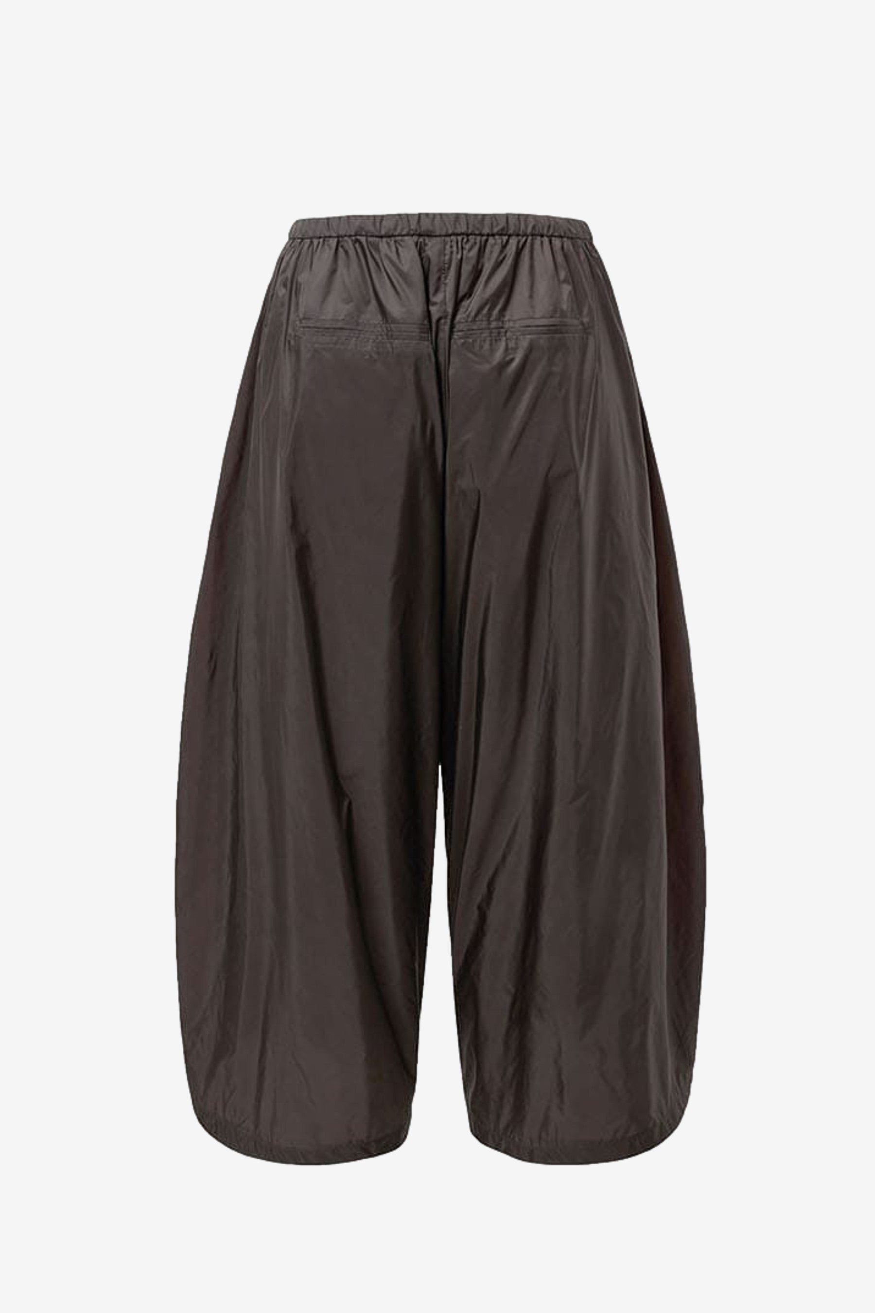 Nylon Shirring Pants in Dark Brown - Amomento | Afura Store
