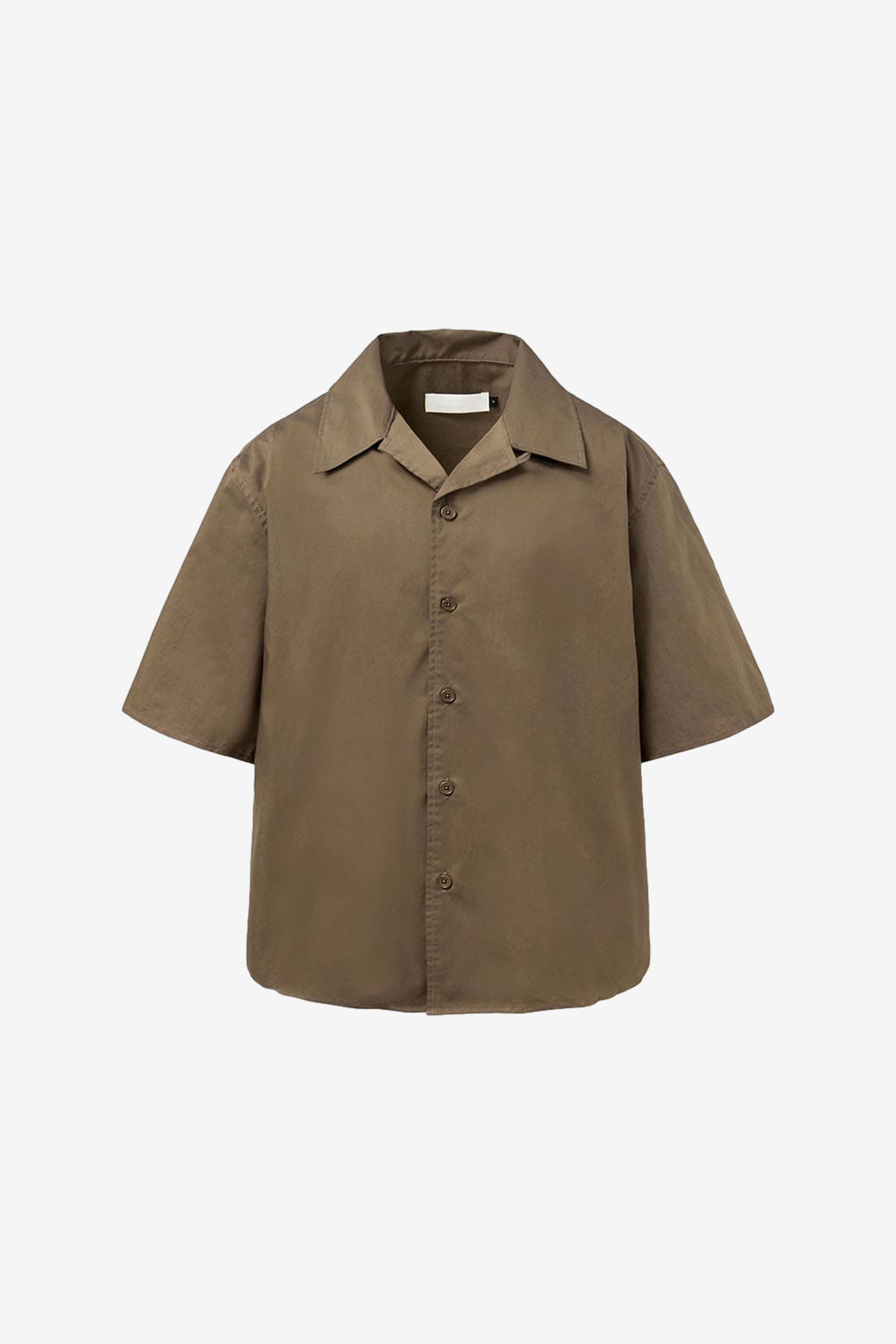 【JEMUT】25SS★ Bliss Open Collar Half Shirt Open Collar Half Shirts in Brown | Afura Store