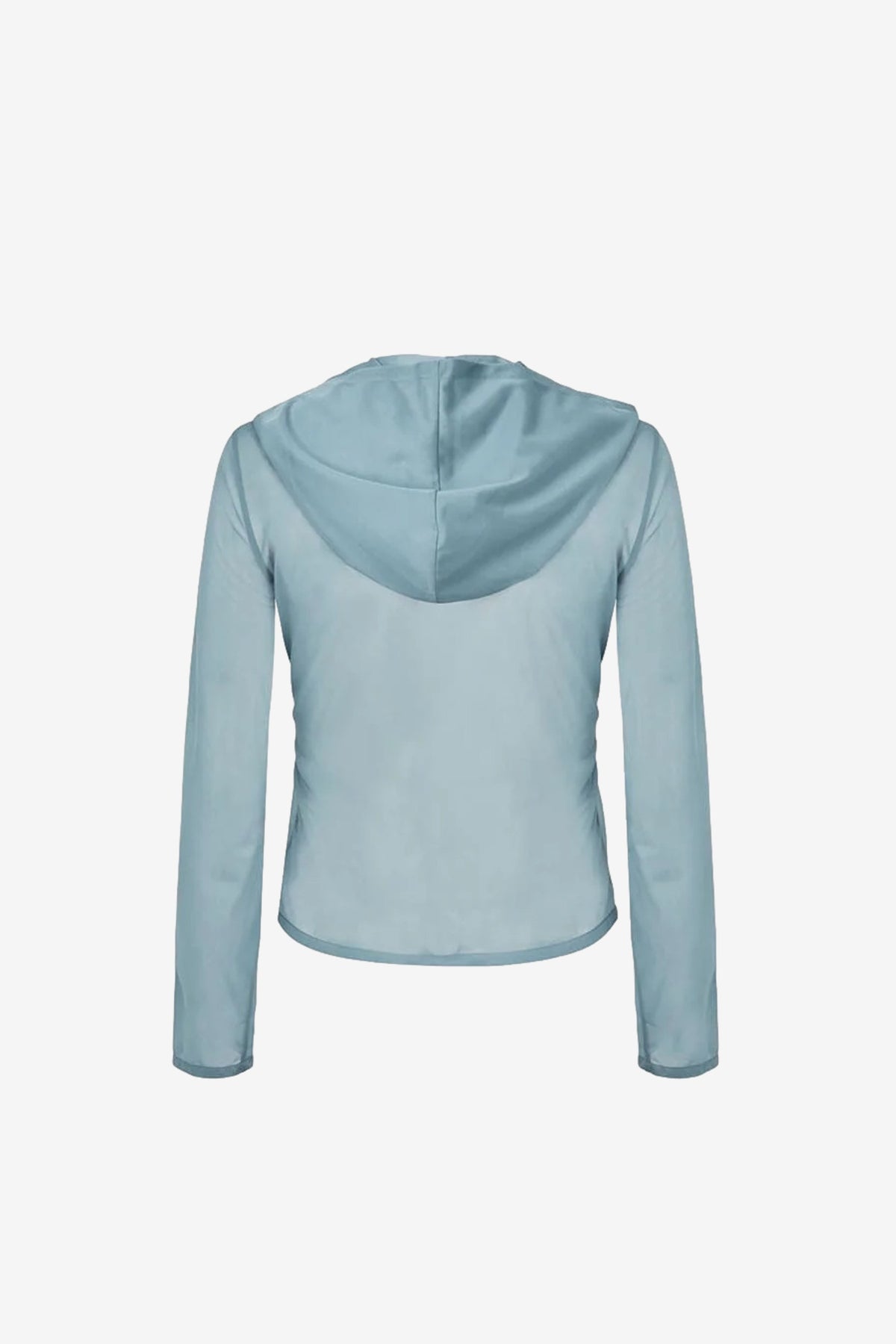 Sheer Hooded Zip Up Jumper in Mint - Amomento | Afura Store