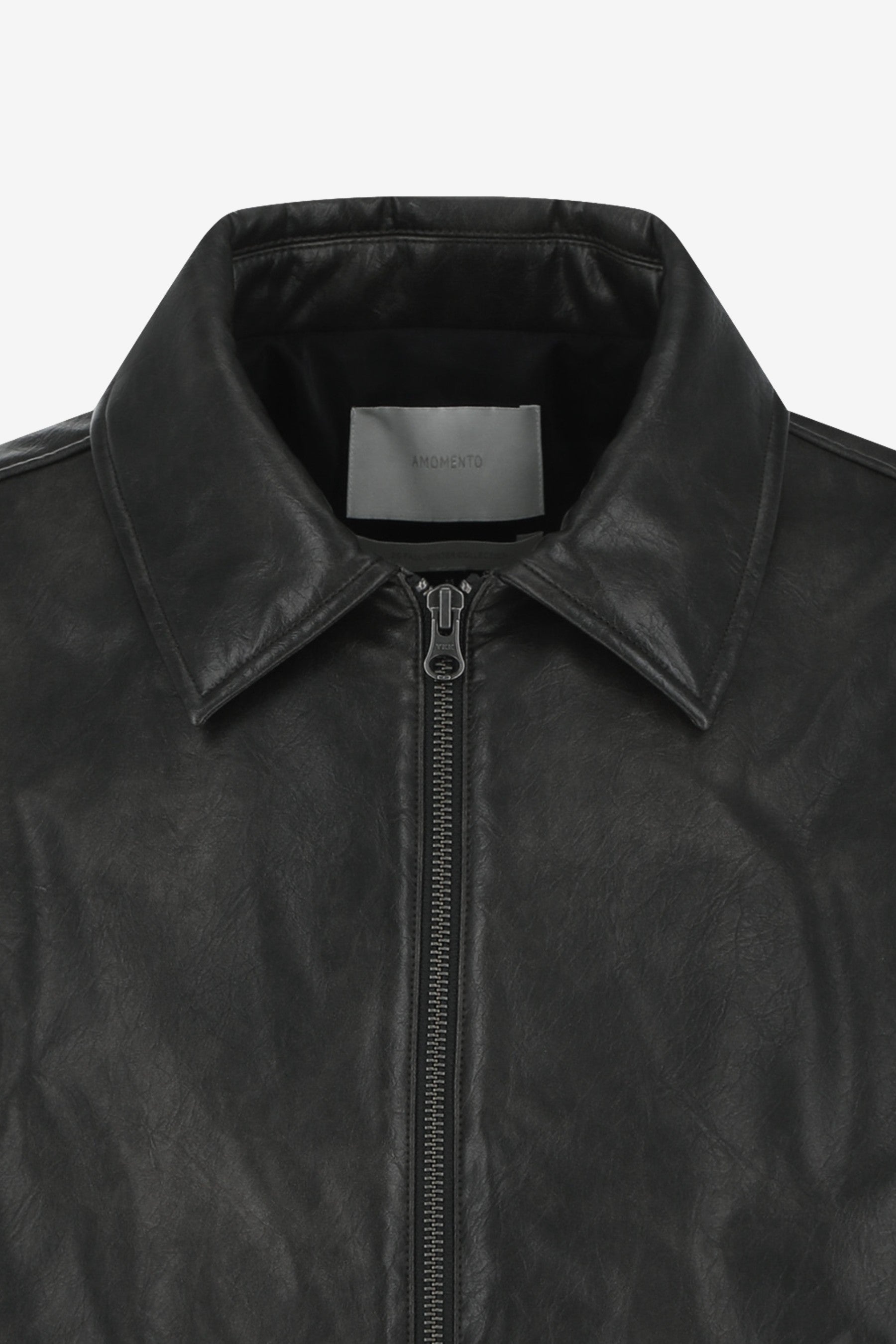Vegan Leather Blouson in Black - Amomento | Afura Store